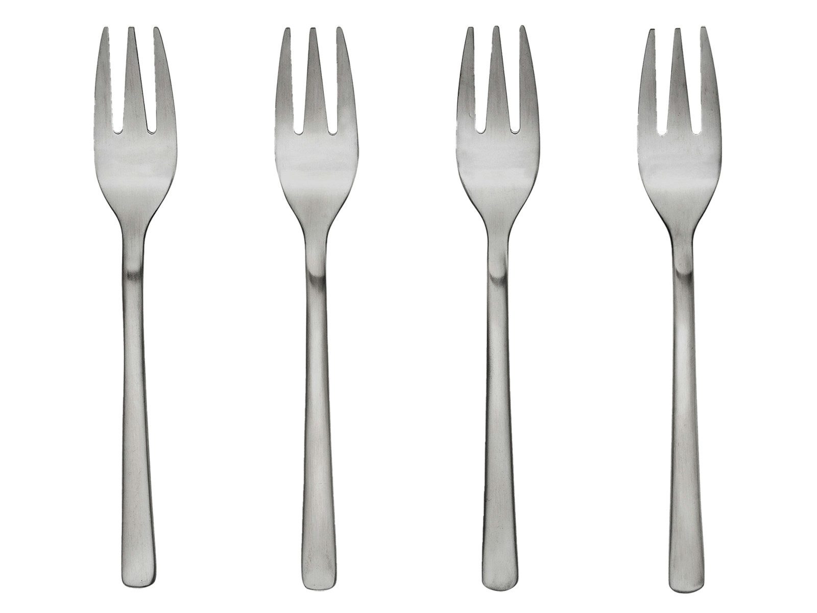 Broste Copenhagen Besteck-Set HUNE Kuchengabel brushed satin 4tlg., Edelstahl 18/8