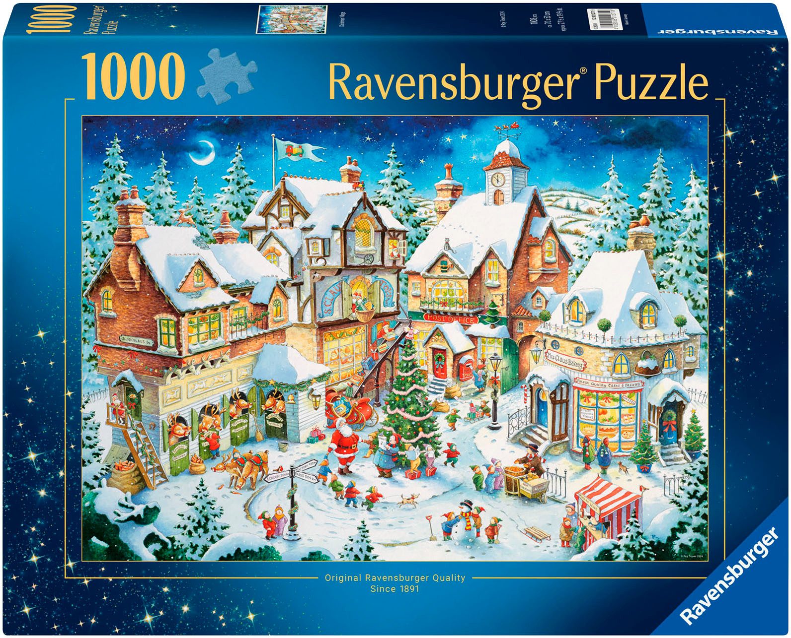 Ravensburger Puzzle Weihnachtsdorf, 1000 Puzzleteile, Made in Germany