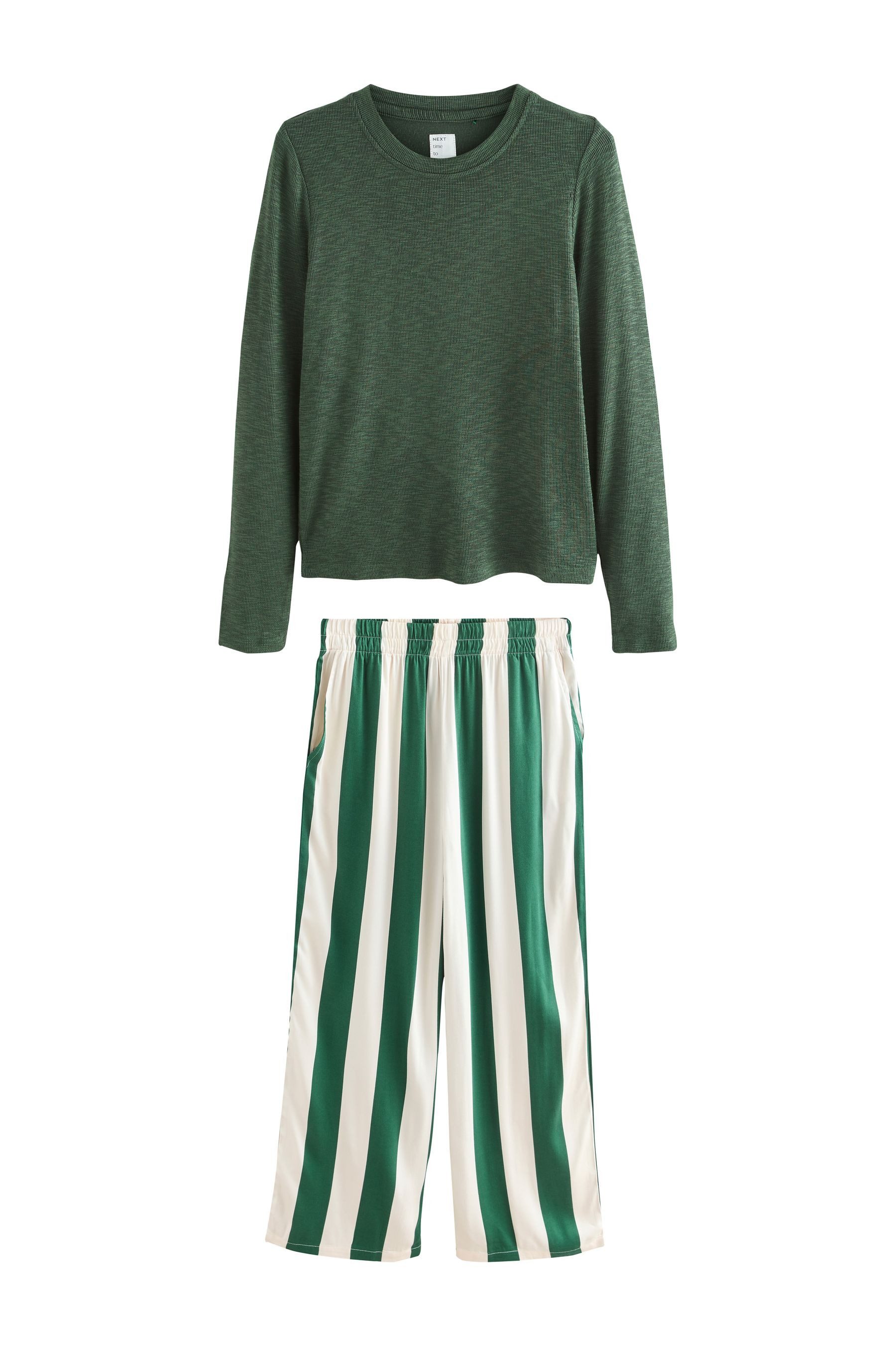 Next Pyjama Langärmeliger Schlafanzug mit Streifen (2 tlg) günstig online kaufen