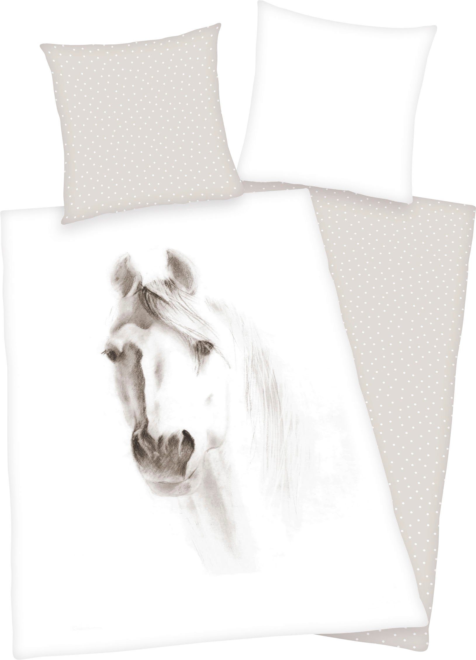 Herding Young Collection Wendebettwäsche Pferd, Renforcé, günstig online kaufen