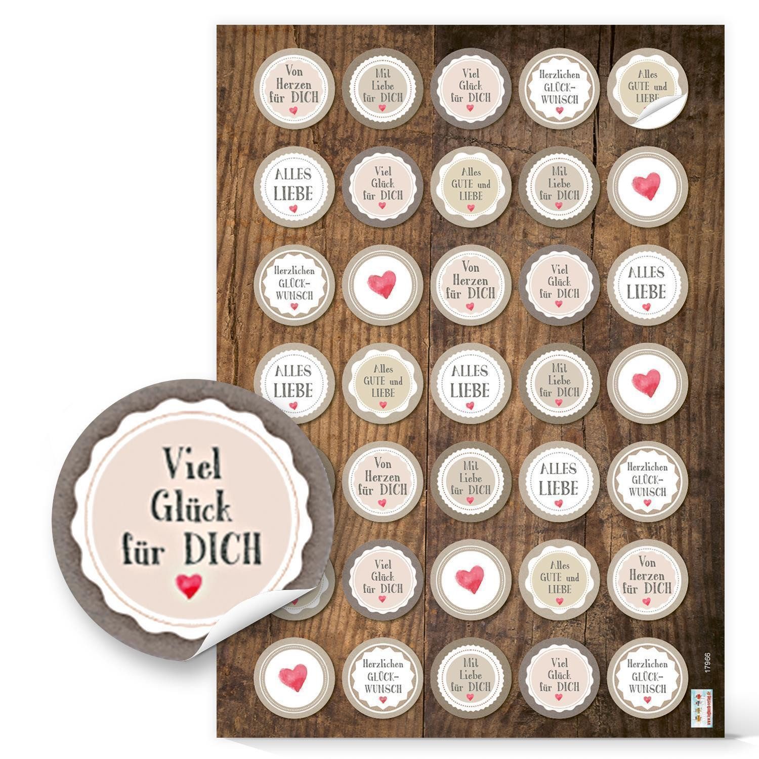 Logbuch-Verlag Aufkleber Großes Sticker Set mit 6 x 24 Aufklebern - Sprücheaufkleber zum