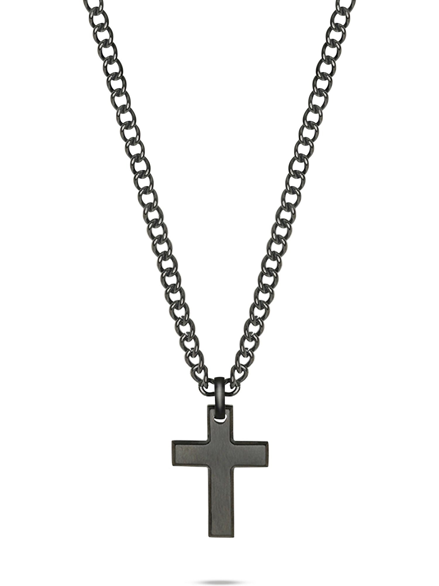 Silberkette S.Oliver Herren-Kette Edelstahl Kreuz