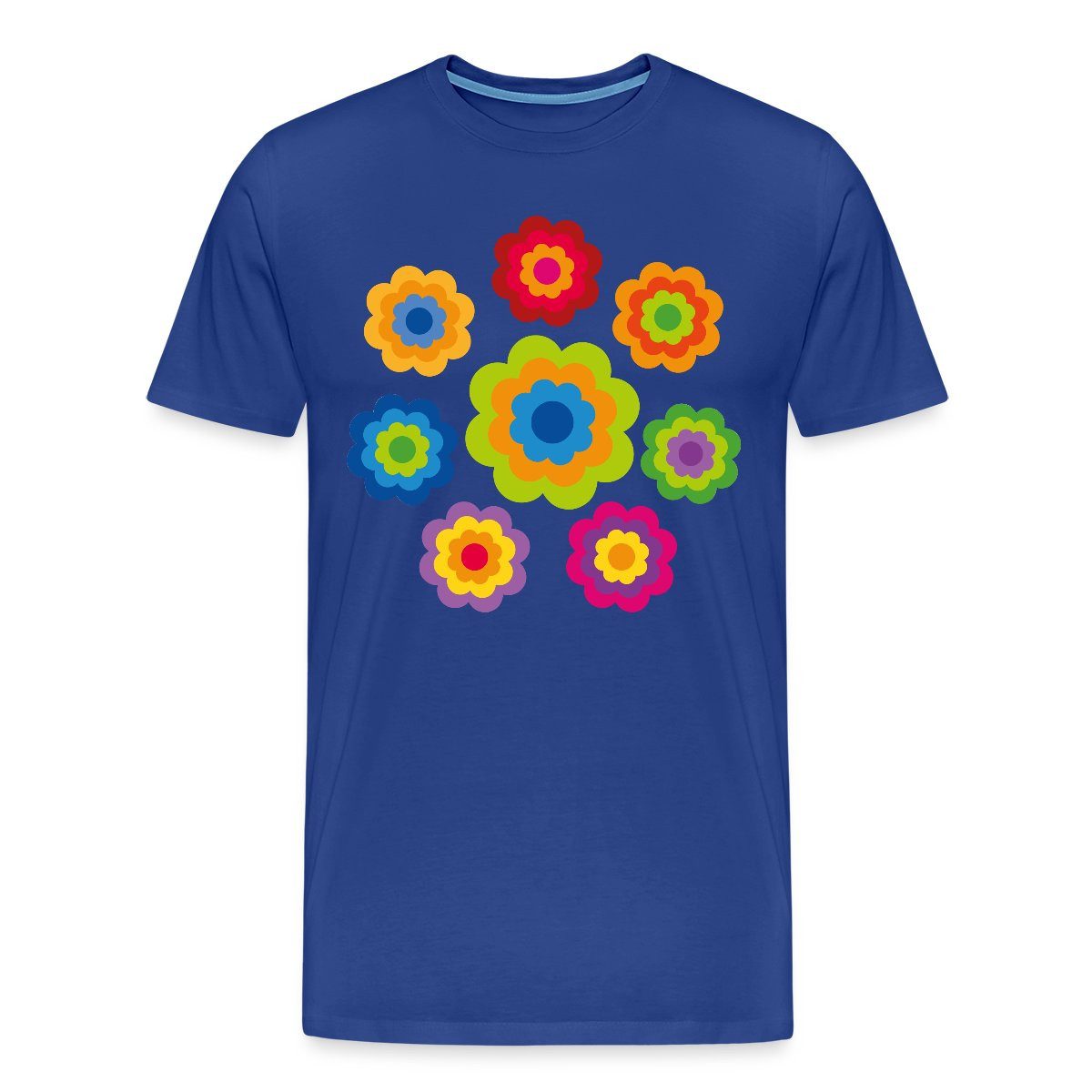 Spreadshirt T-Shirt 70er Jahre Hippie Flower günstig online kaufen