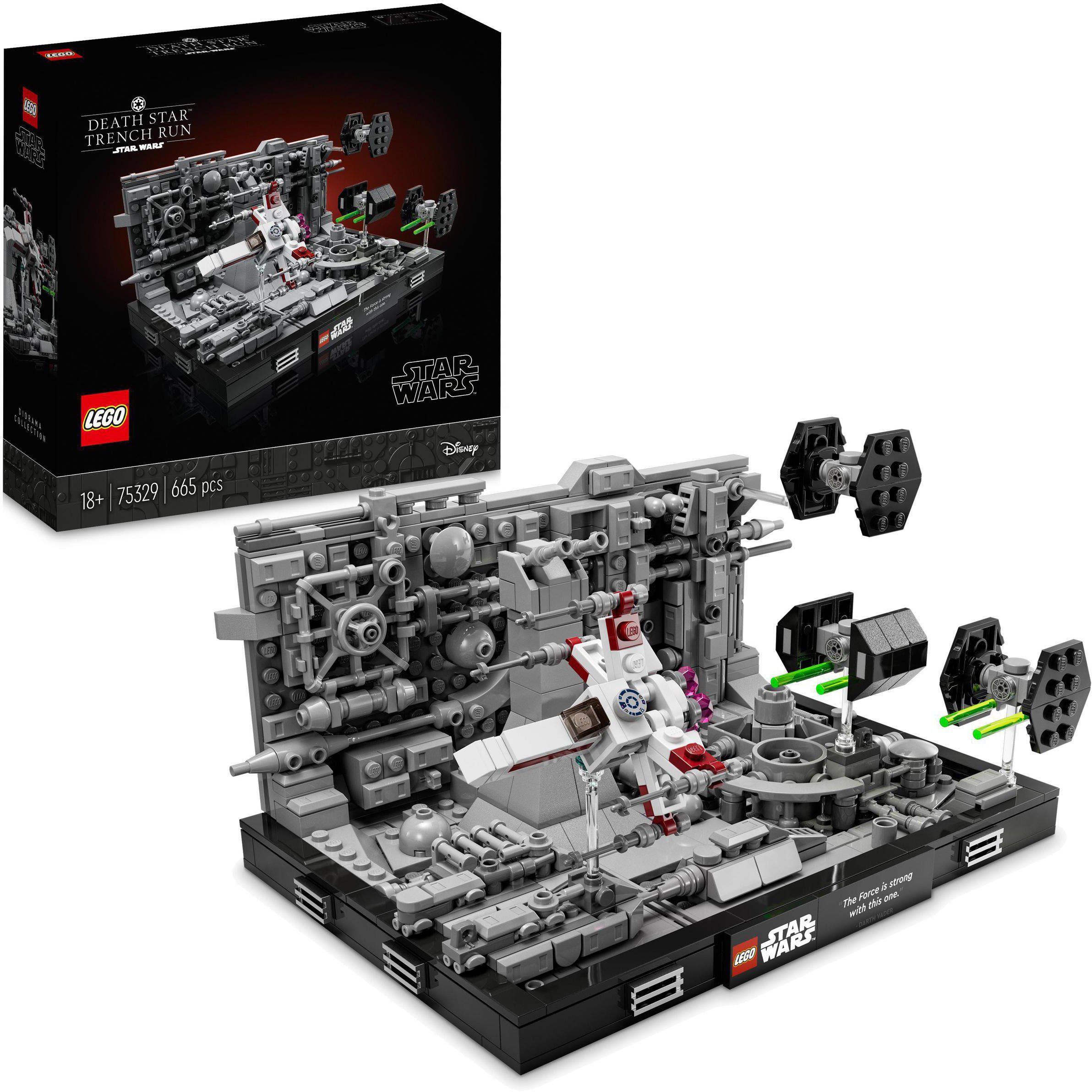 LEGO® Konstruktionsspielsteine Death Star™ Trench Run Diorama (75329), LEGO® Star Wars™, (665 St), Made in Europe