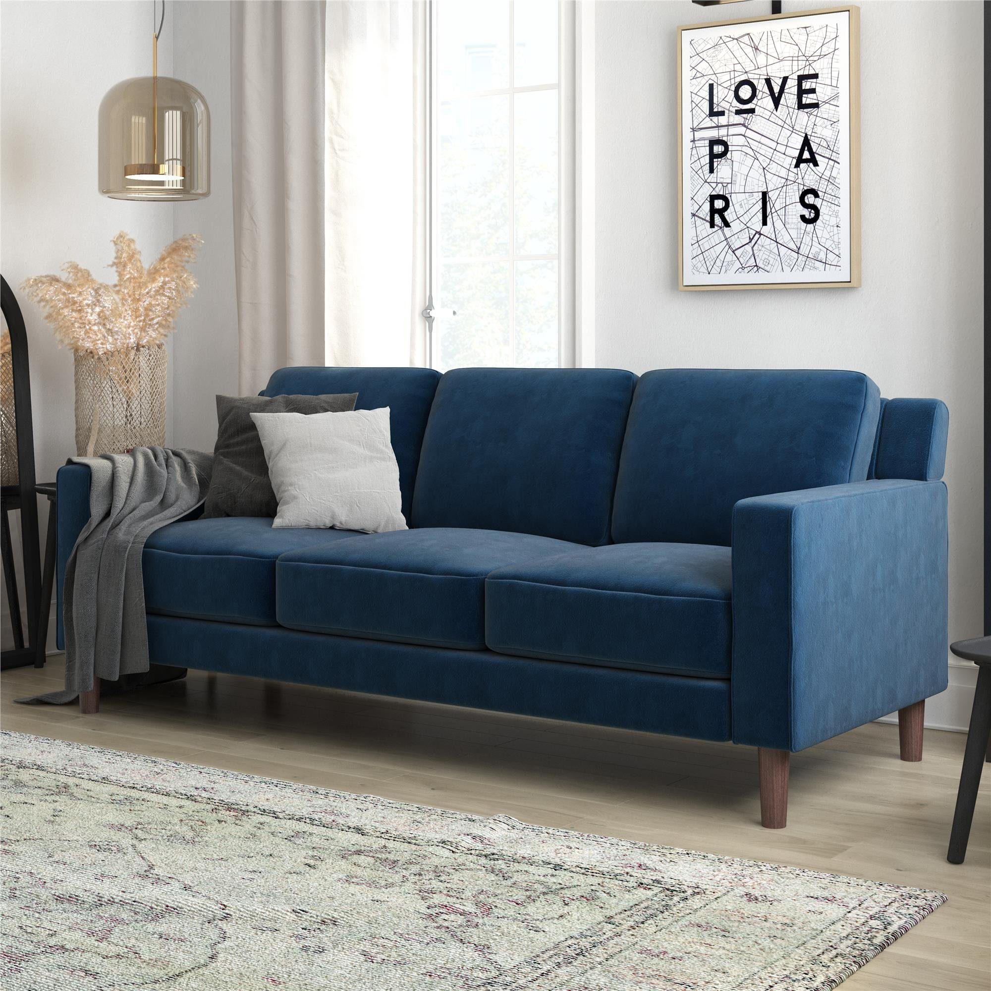 loft24 Sofa Brynn, cm 3-Sitzer, Armlehne, ca. Couch 195,5 Länge mit