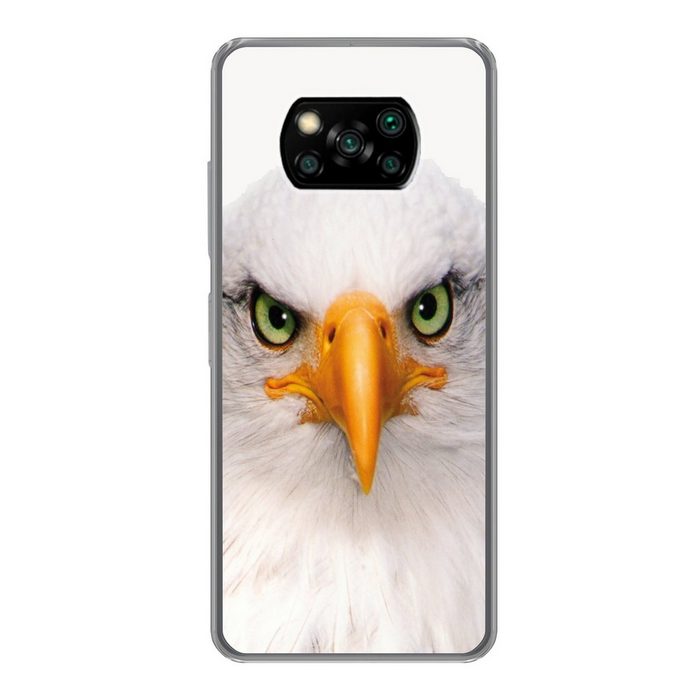 MuchoWow Handyhülle Jungen - Adler - Amerikanischer Weißkopfseeadler - Vogel - Porträt - Phone Case Handyhülle Poco X3 Silikon Schutzhülle