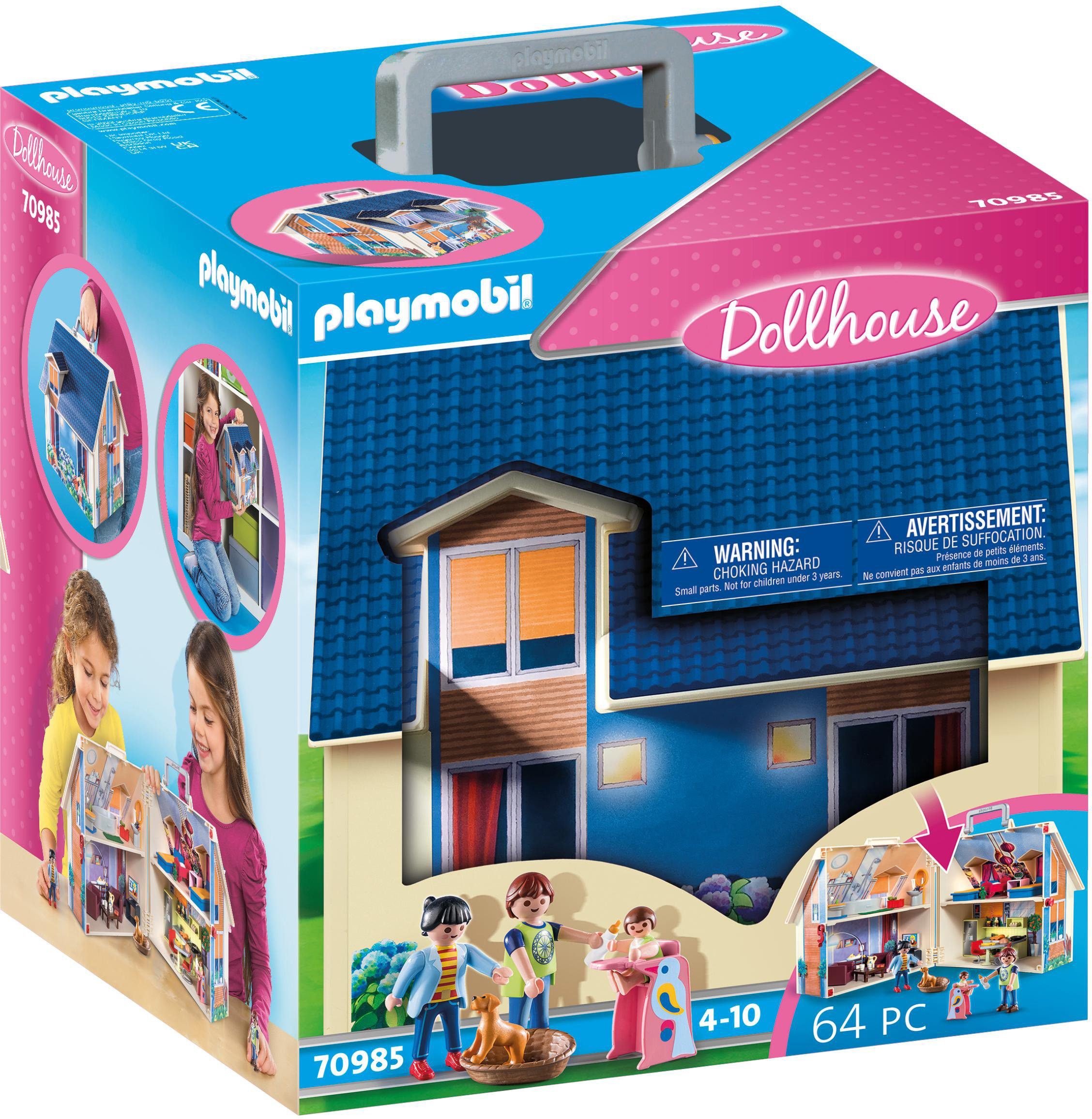 Playmobil® Konstruktions-Spielset Mitnehm-Puppenhaus (70985), Dollhouse, (64 St), Made in Europe