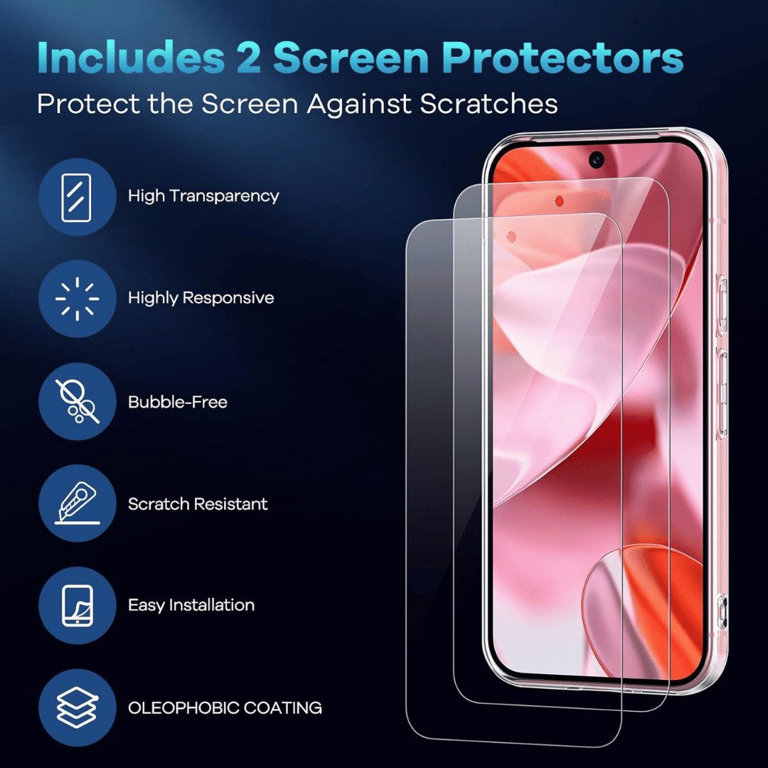 SmartUP Smartphone-Hülle + 2X Schutzglas für Google Pixel 10 Panzerfolie Display Screen Case 9H 6,3 Zoll, kompletter Rundumschutz – Bild 4 von 5