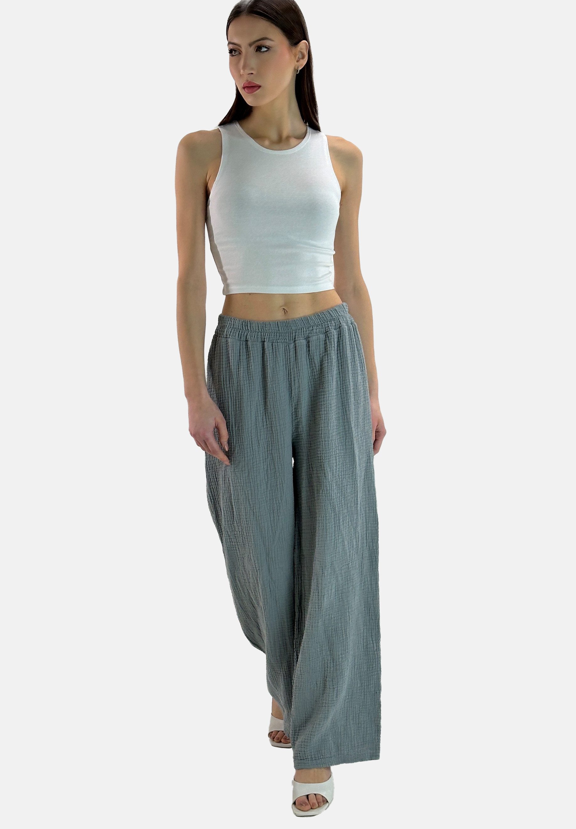 Elara Stoffhose Mouseline Hose (1-tlg)