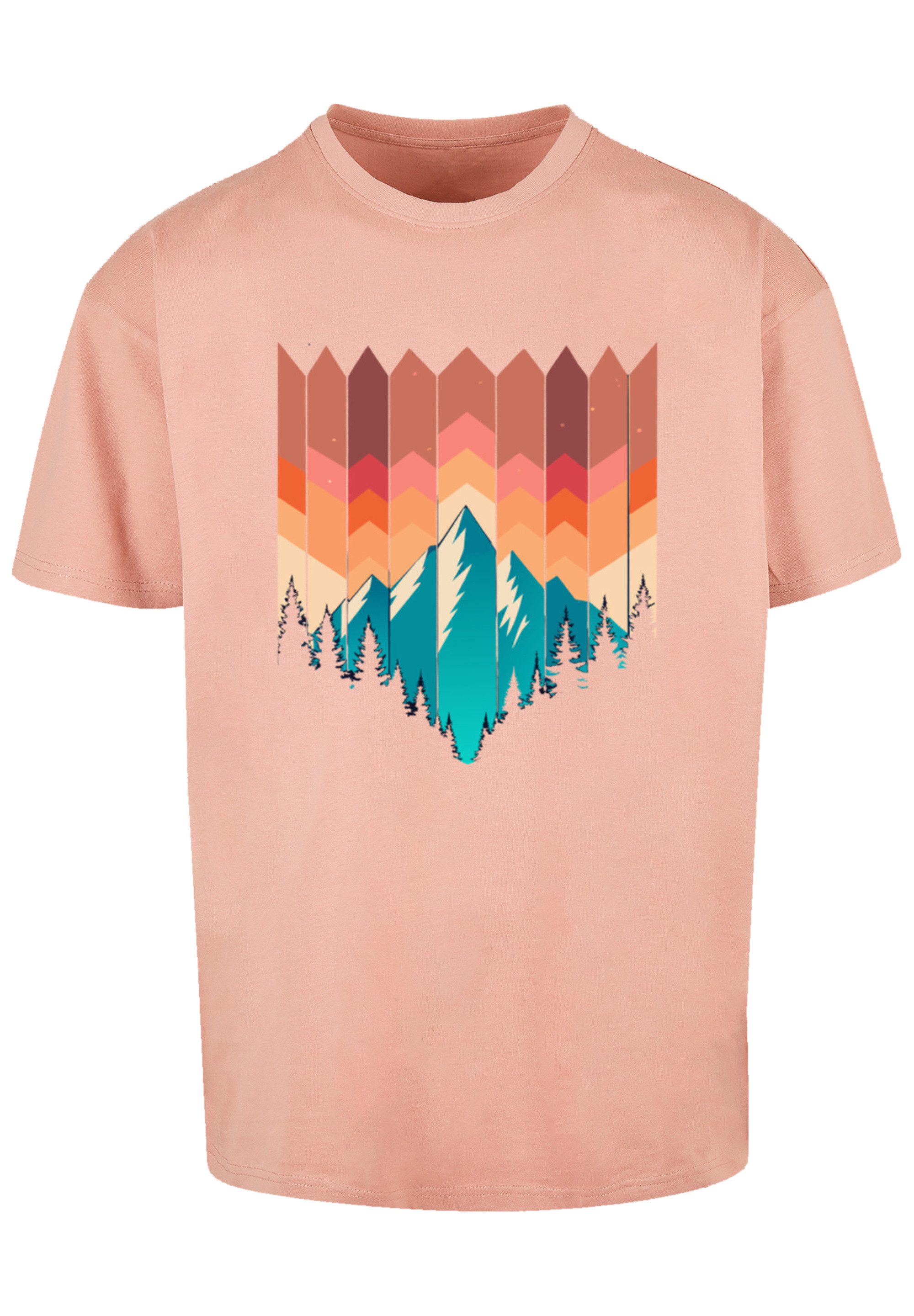 F4NT4STIC T-Shirt Berg Sonnenuntergang Geometrisch Premium günstig online kaufen