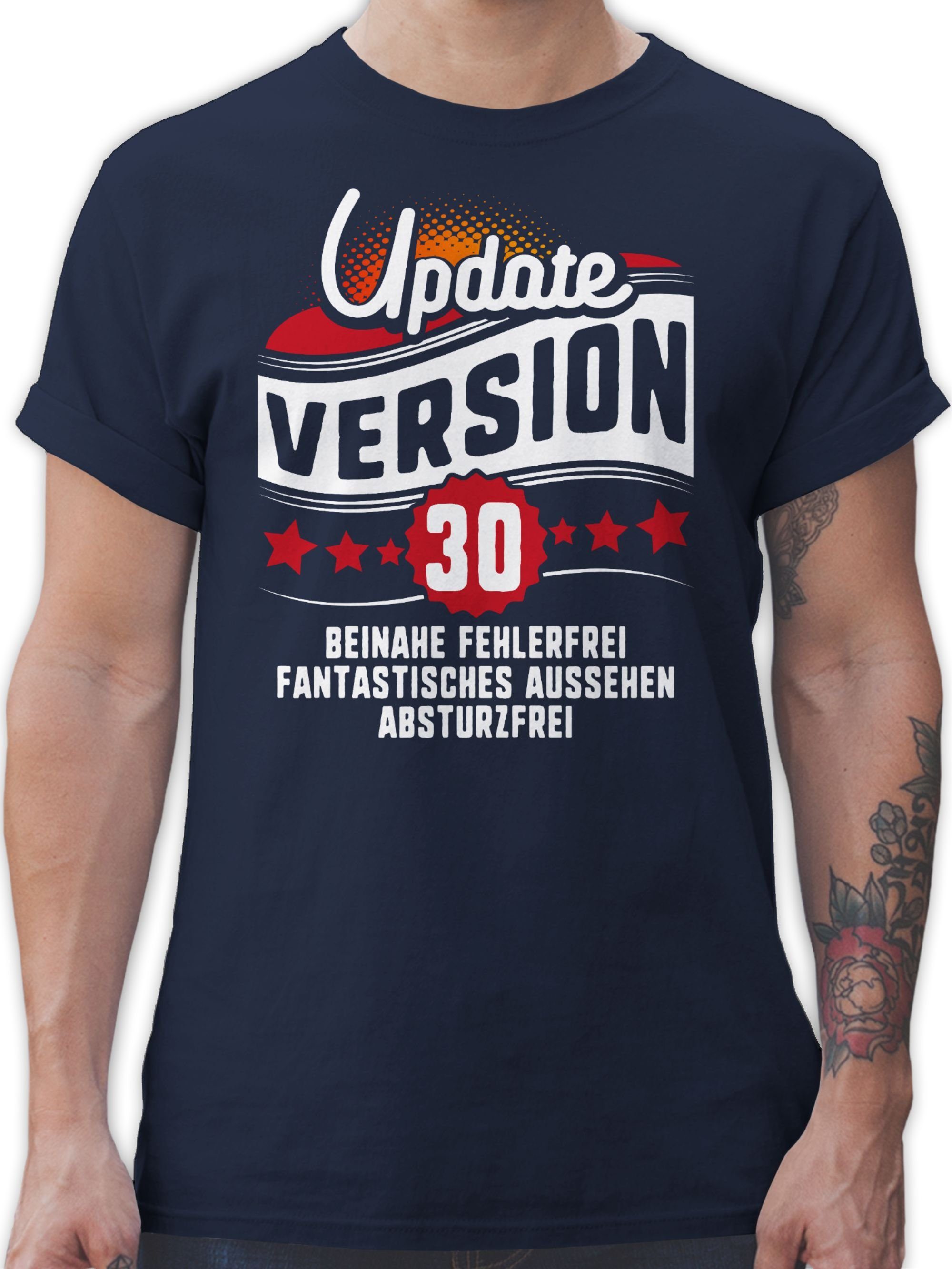 Blau Navy Geburtstag 30. Shirtracer Version Dreißigster Update 1 T-Shirt