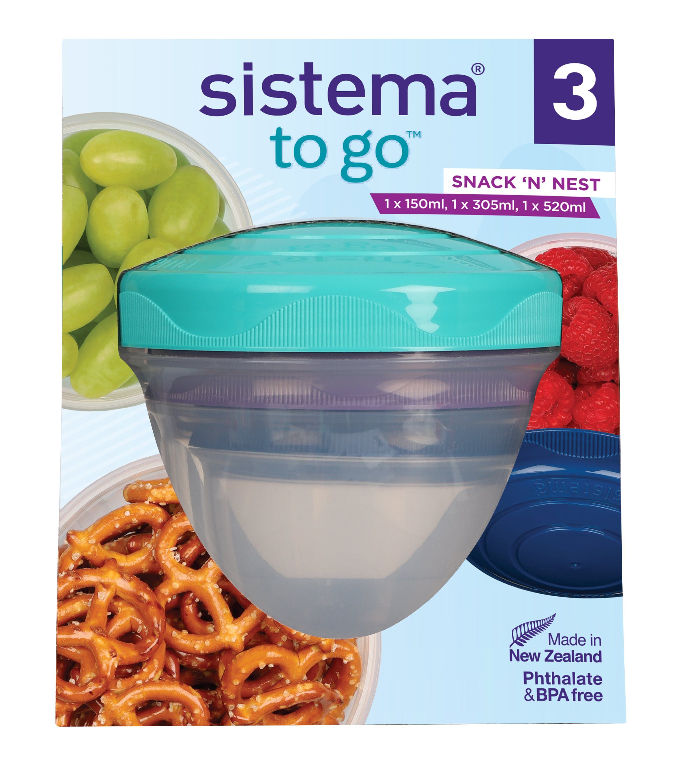 sistema Aufbewahrungsbox Sistema Snack´n Nest 3er Pack (3 St)