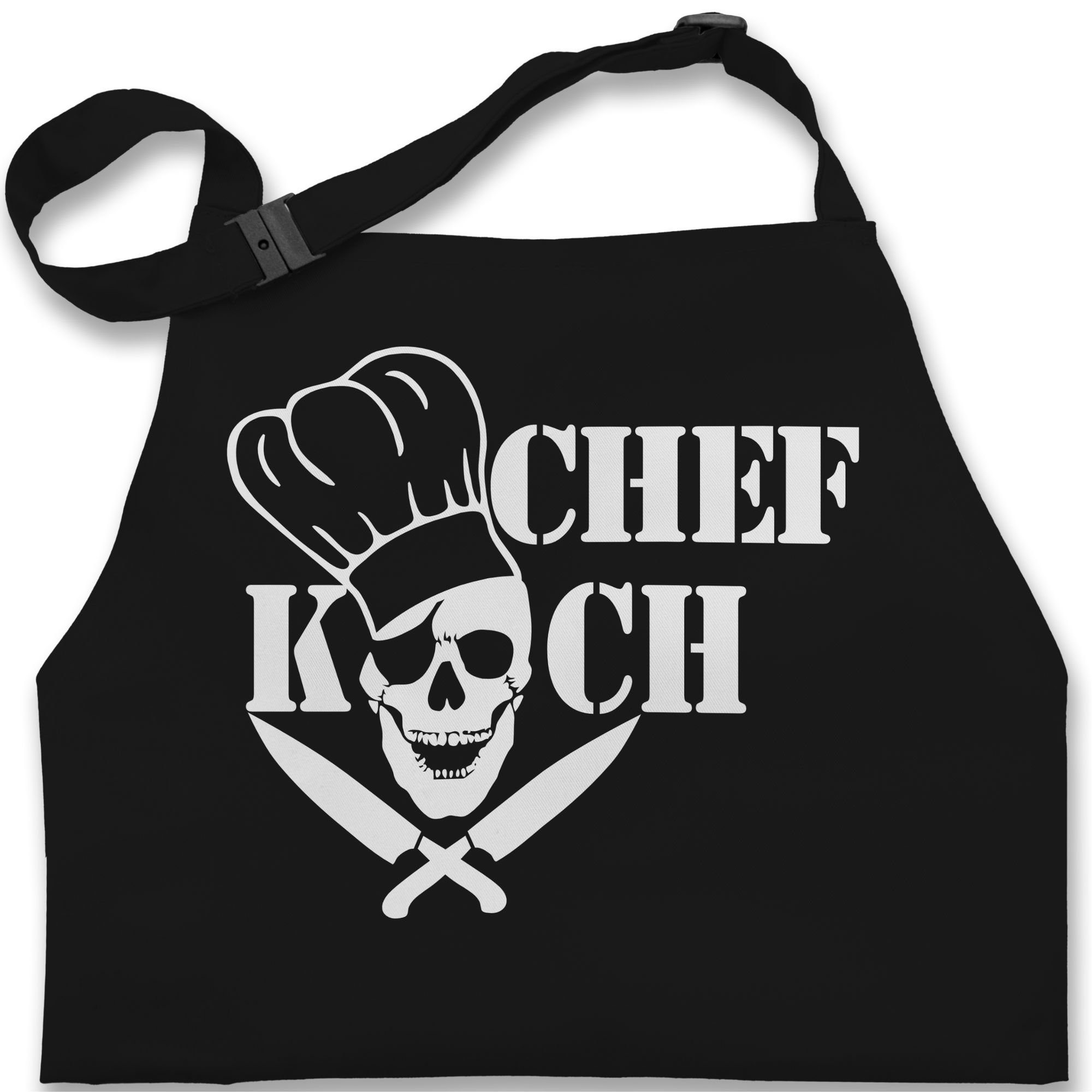 Shirtracer Kochschürze Chefkoch Totenkopf Skull, (1-tlg), Kochschürze günstig online kaufen