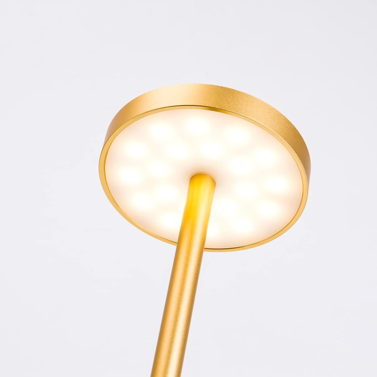 Gold Akku Kabellos Schreibtischlampe Tischlampe, LED GelldG 1800mAh Schreibtischlampe