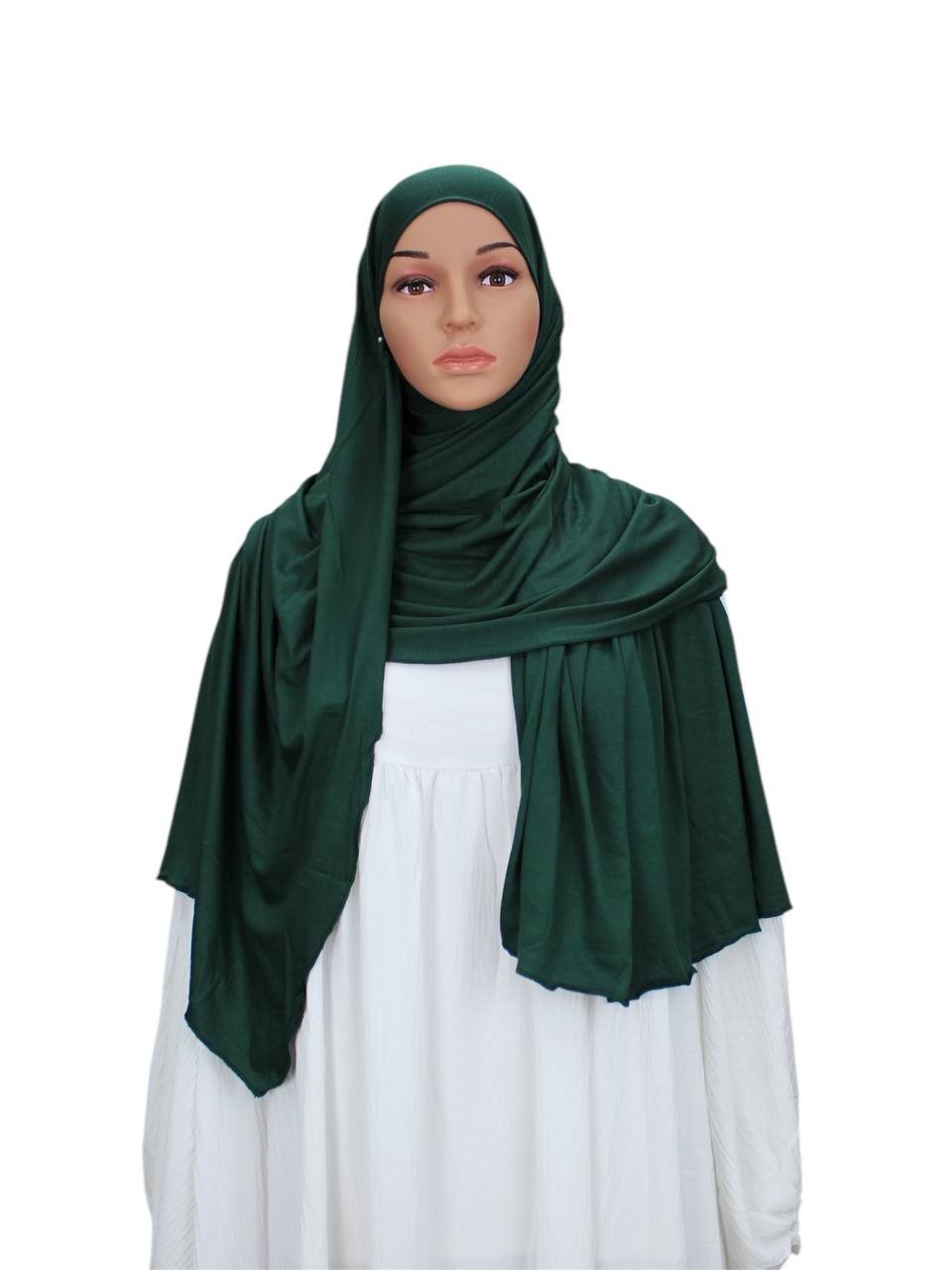 Aymasal Kopftuch XXL Jersey luxuriance Hijab mit integriertem Bone Scarf Kopftuch, XXL Jersey Hijab mit Bonnet Kopftuch dehnbar luxuriös elegant