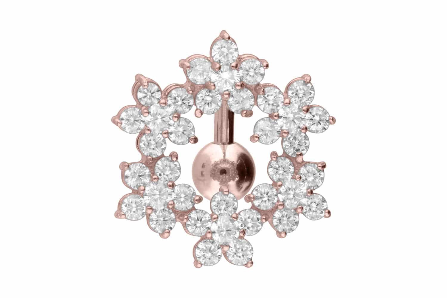 PIERCINGLINE Bauchnabelpiercing Chirurgenstahl Bananabell BLUMENKRANZ (Bana günstig online kaufen