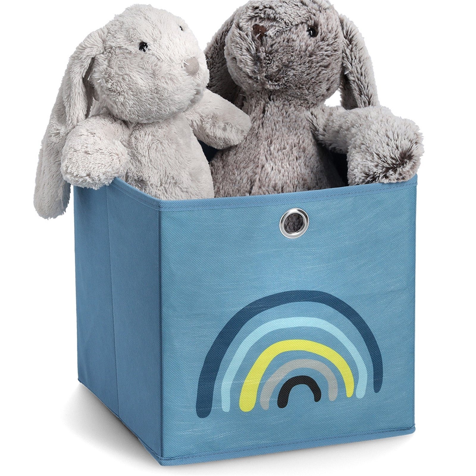 Zeller Present Aufbewahrungsbox Blue St), Ordnungsbox Vlies 1 Rainbow Kinderzimmerzubehör (Stück, Aufbewahrungsbox