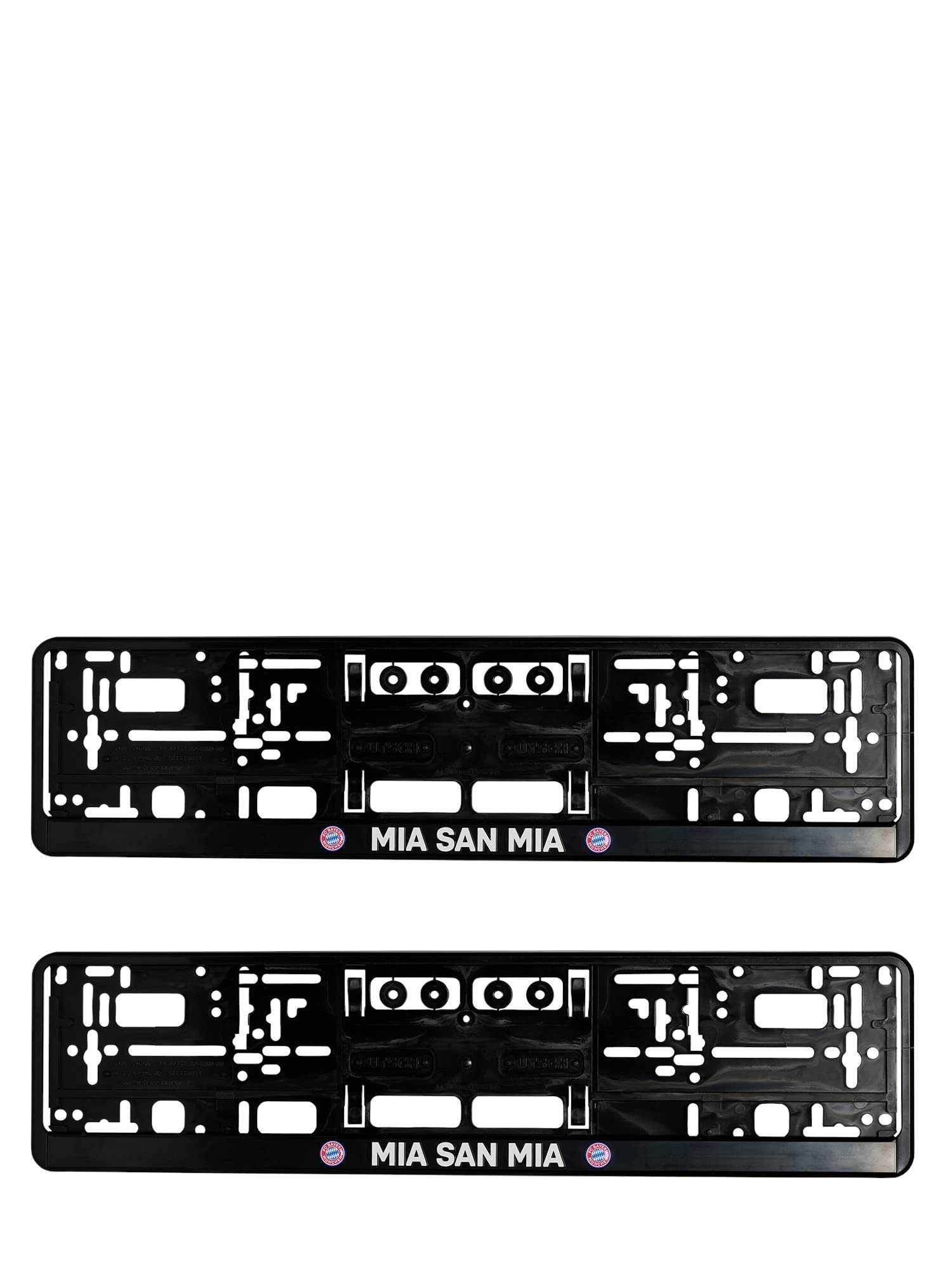 FC Bayern München Kennzeichenhalter FC Bayern München Kennzeichenhalter 3D 2er-Set (Schwarz/Rot) – Bild 3 von 4