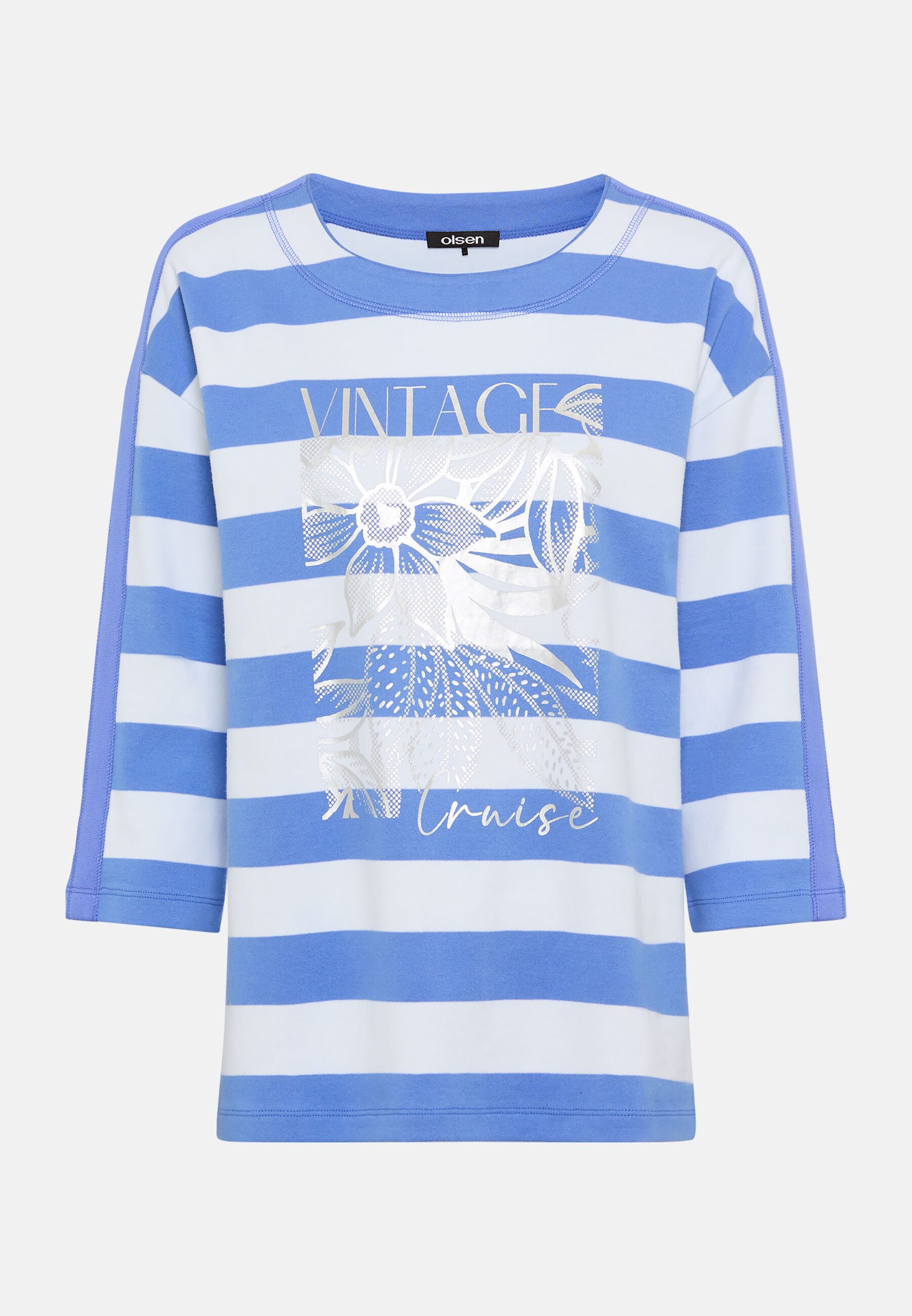 Olsen Sweatshirt Sweatshirt mit dekorativem Streifendruck