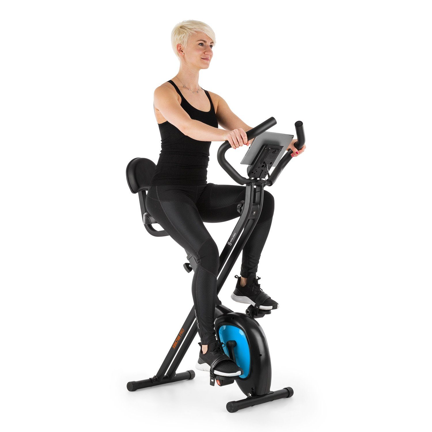 Capital Sports Heimtrainer Azura Air Heimtrainer, Standfahrrad Heimtrainer Hometrainer Fahrrad klappbar Cardio Fitness