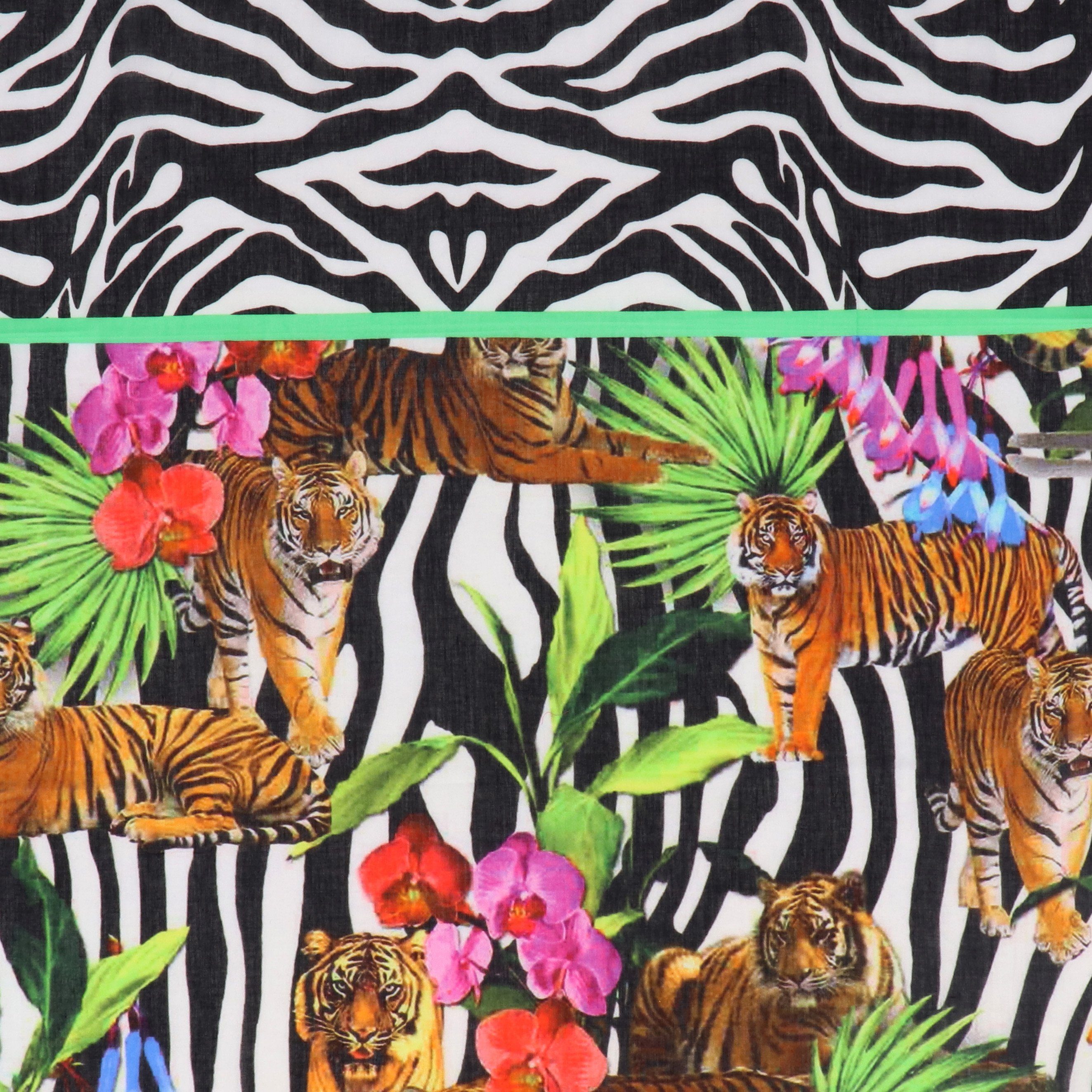 halsüberkopf Accessoires Modeschal Schal Animal Patch, reine Baumwolle