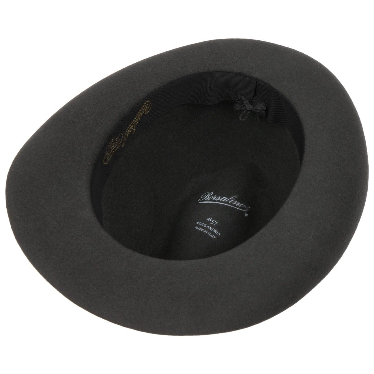 Borsalino Filzhut (1-St) Fedora mit Ripsband, Made in Italy