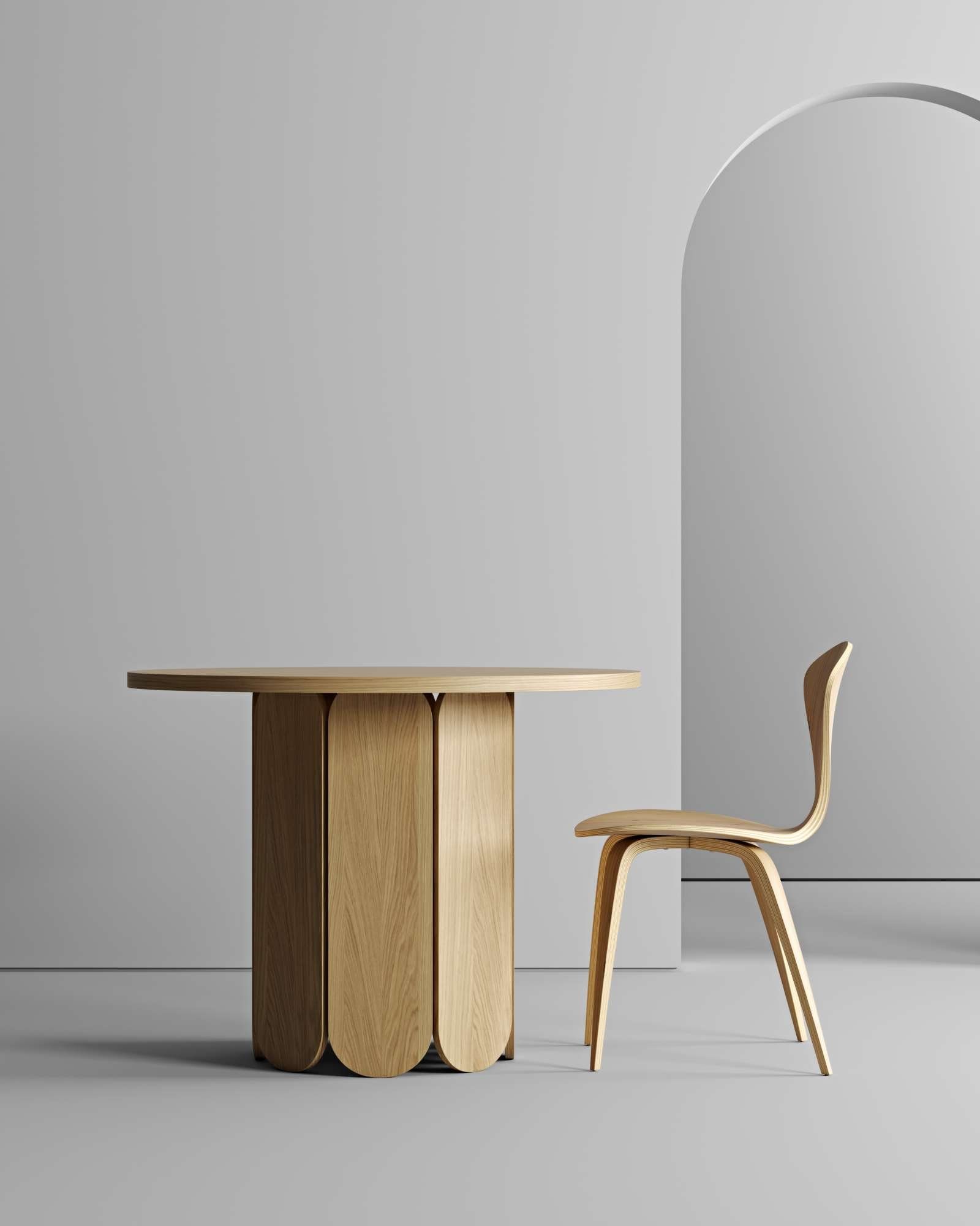 Woodman Esstisch Soft, besonderes Design, Breite 98 cm, FSC®-zertifiziert