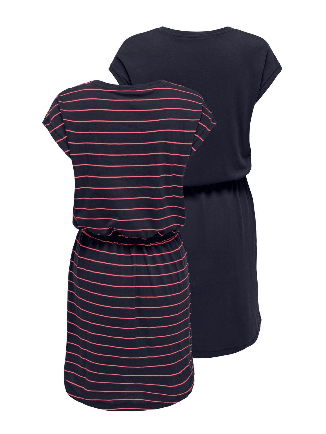 ONLY Shirtkleid ONLMAY LIFE S/S DRESS 2 PACK CS JRS (2er-Pack) Baumwolle, r günstig online kaufen