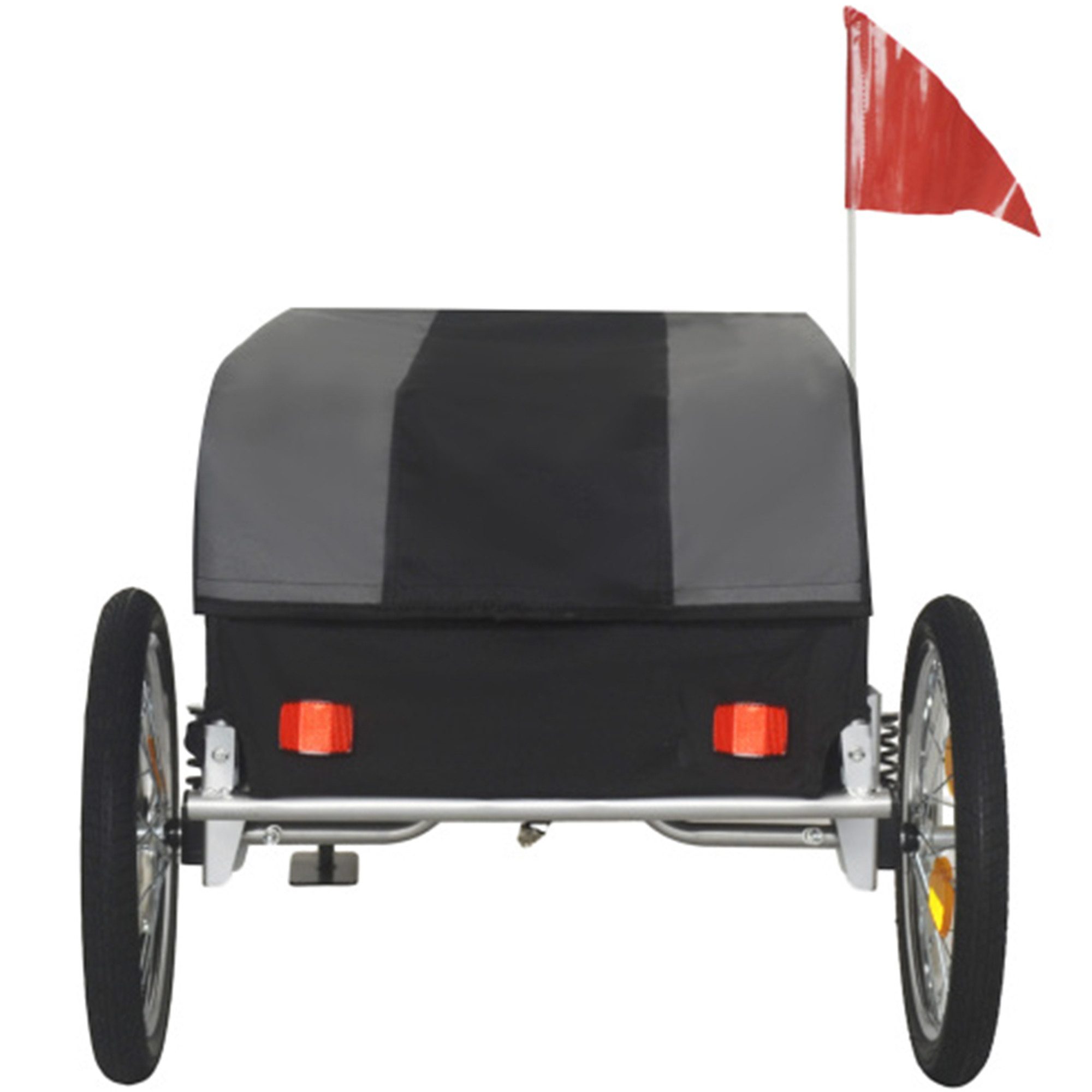 i@home Fahrradlastenanhänger mit abnehmbarer wasserdichter Abdeckung faltbares Design, 40 kg Tragkraft Fahrradanhänger mit 16-Zoll-Geländeräder