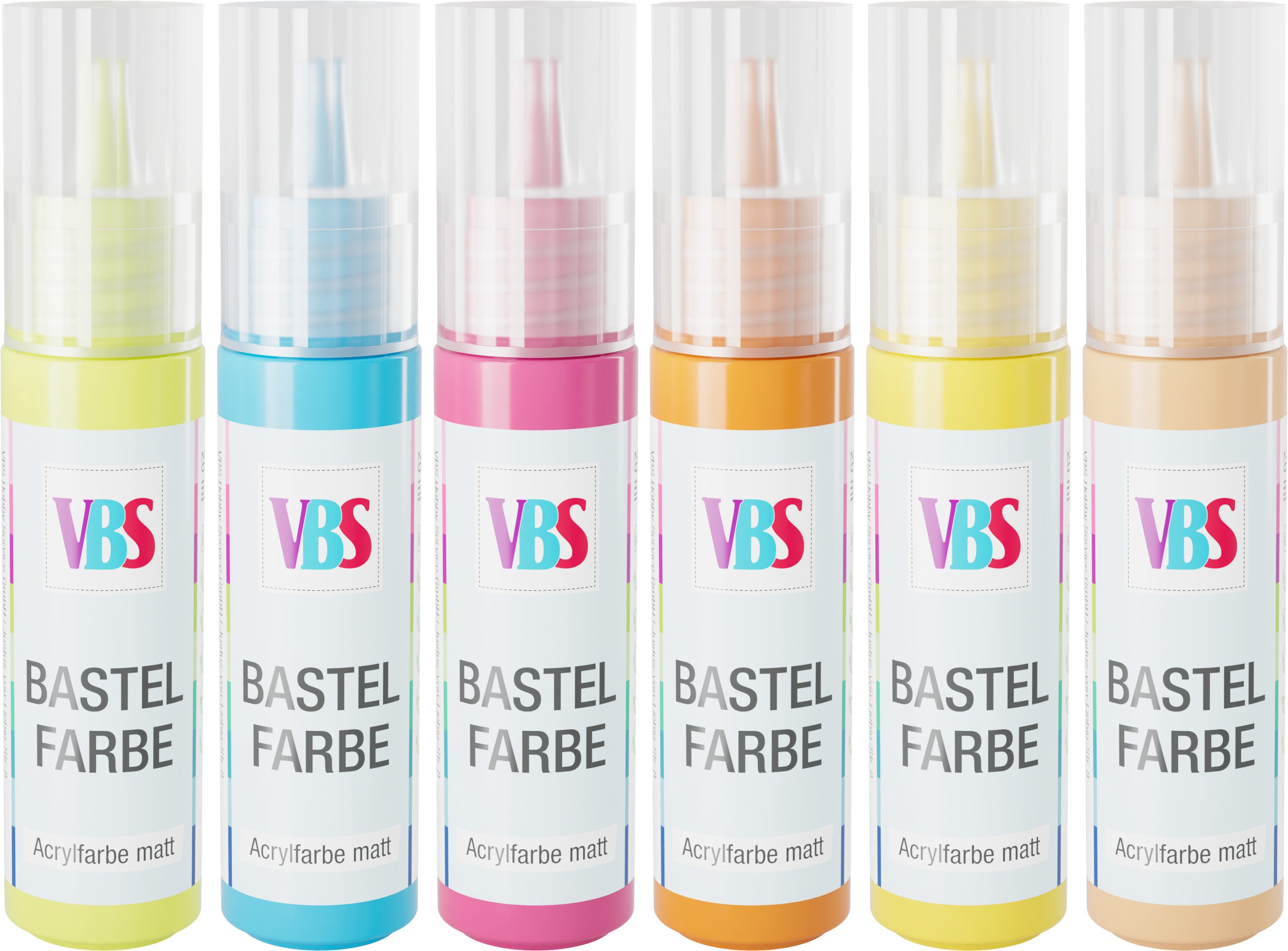 VBS Bastelfarbe Bastelfarben-Set "Colorful Live", 6 x 20 ml