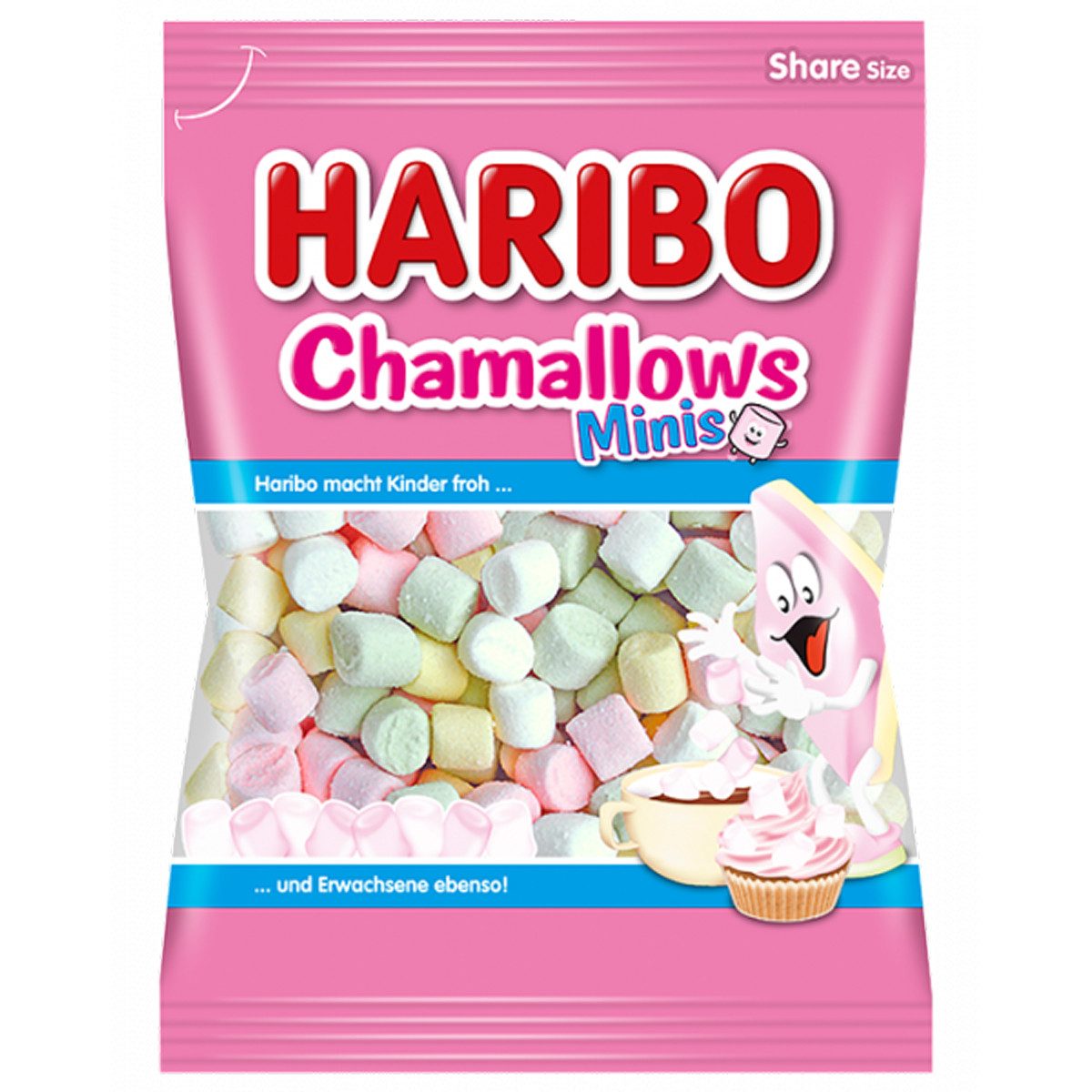 HARIBO Süßigkeit, Haribo Chamallows Minis Schaumzuckerstücke mit Vanille Geschmack 200g