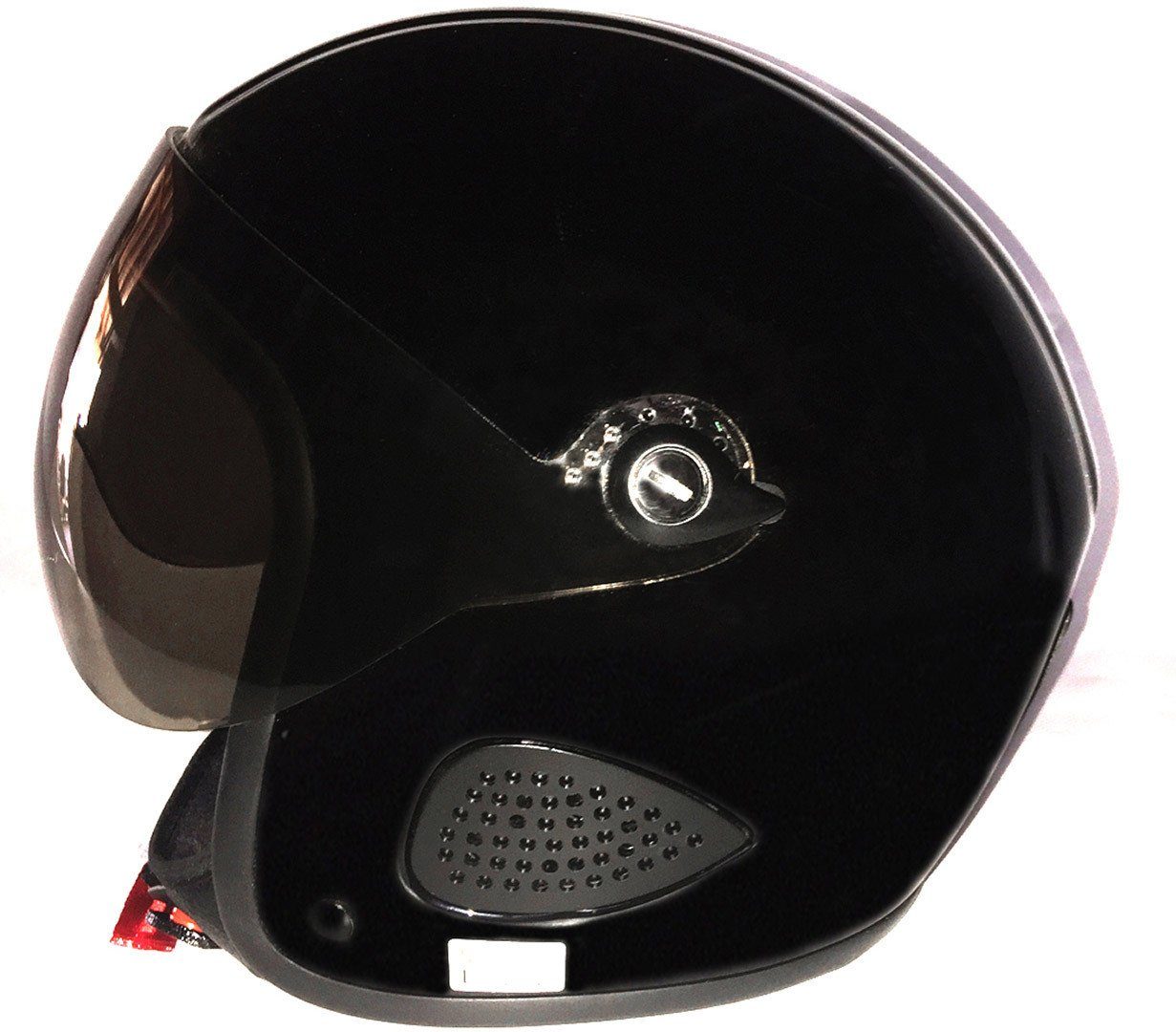Bores Motorradhelm Gensler Kult Jethelm mit Visier, Waschbar
