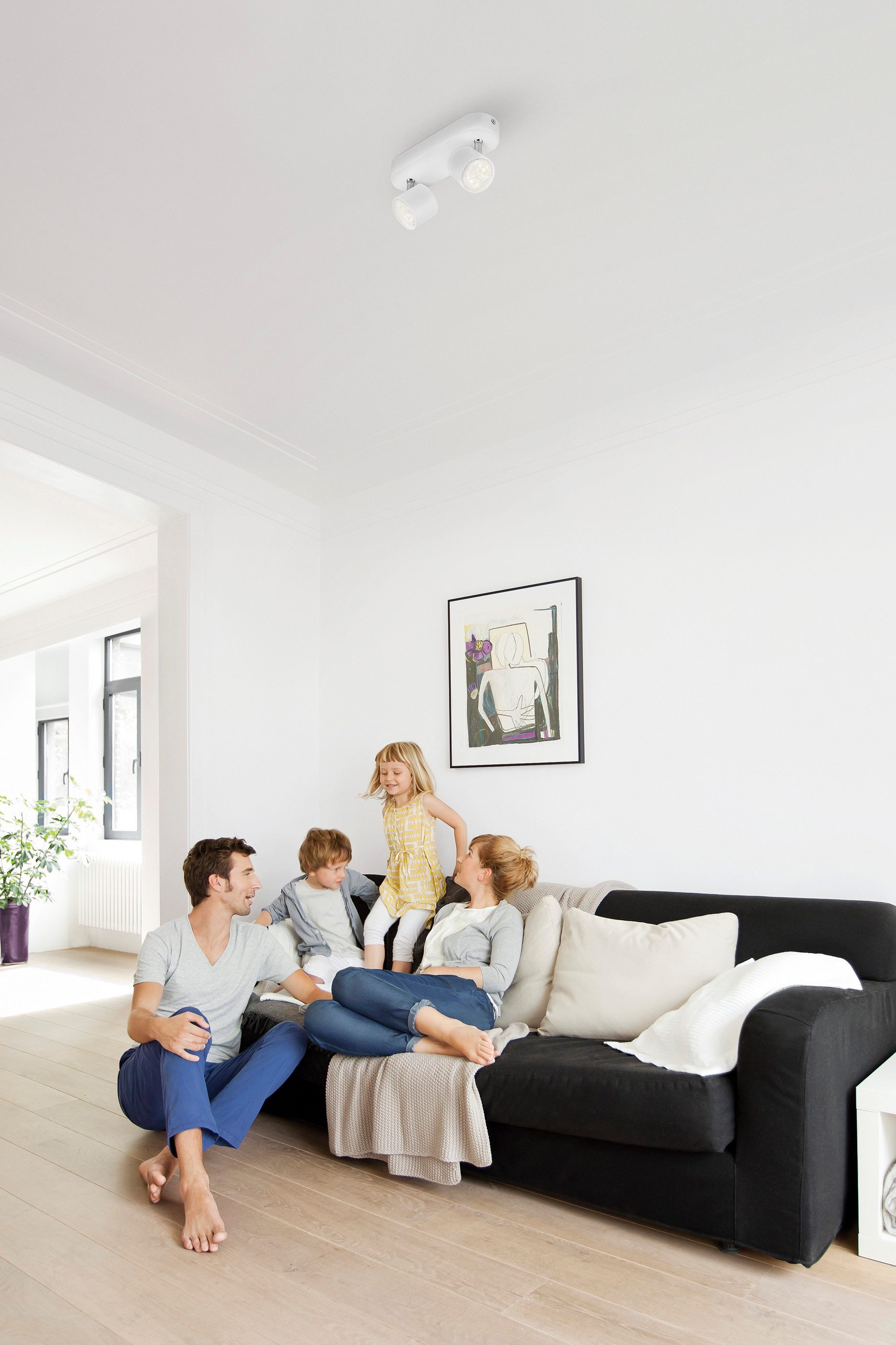 Philips LED Deckenspot myLiving Star 2flg., 1000lm, Weiß, LED fest integriert, Warmweiß
