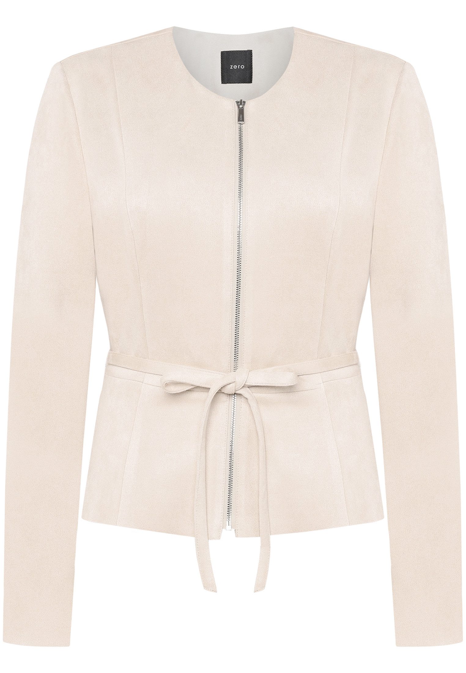 Zero Jackenblazer Damen in Lederoptik Gürtel