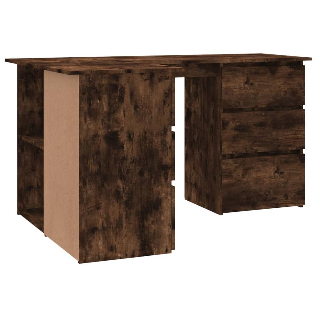 furnicato 145x100x76 Eckschreibtisch Schreibtisch Räuchereiche Holzwerkstoff cm