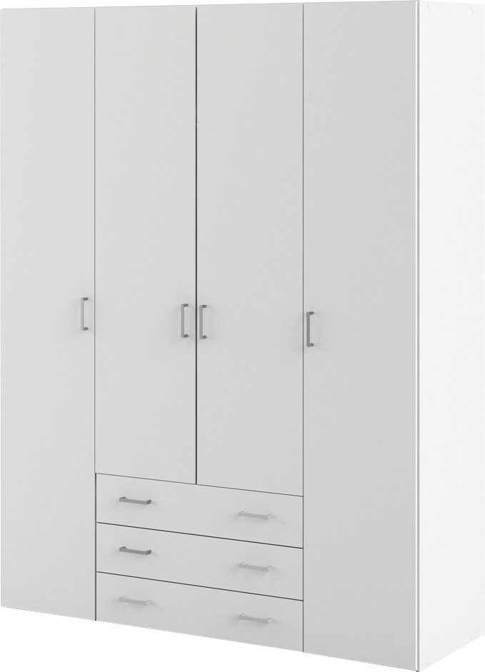 Home affaire Kleiderschrank Space Drehtürenschrank, Aufbewahrung Kasten Schrank Stauraum Breite 78, 115,8 oder 154 cm, mit je 3 Schubkästen, innen Einlegeböden – Bild 4 von 5