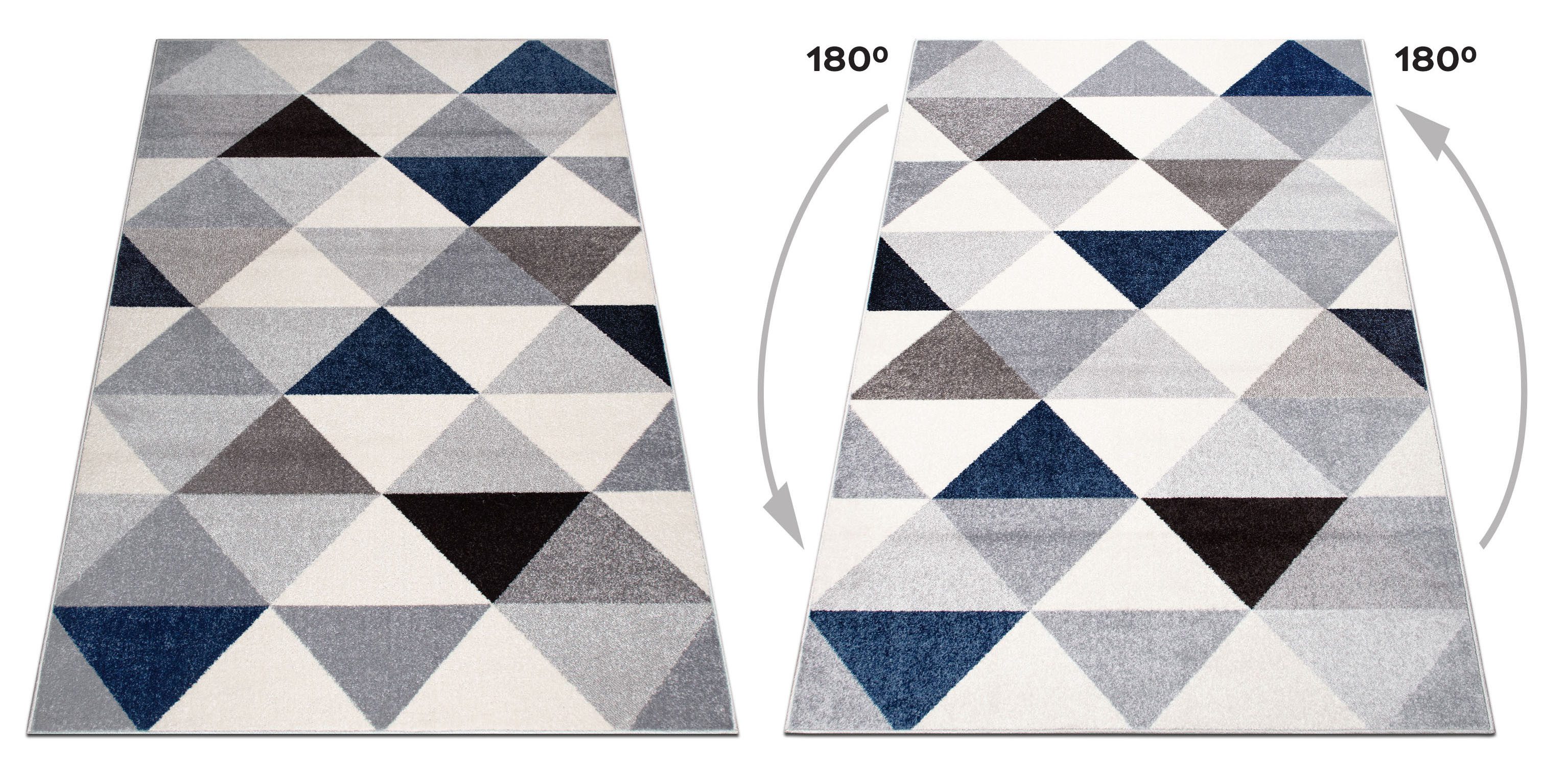 my home Teppich "Berlad Geo" rechteckig 9 mm Höhe mit besonders weichem Flo günstig online kaufen