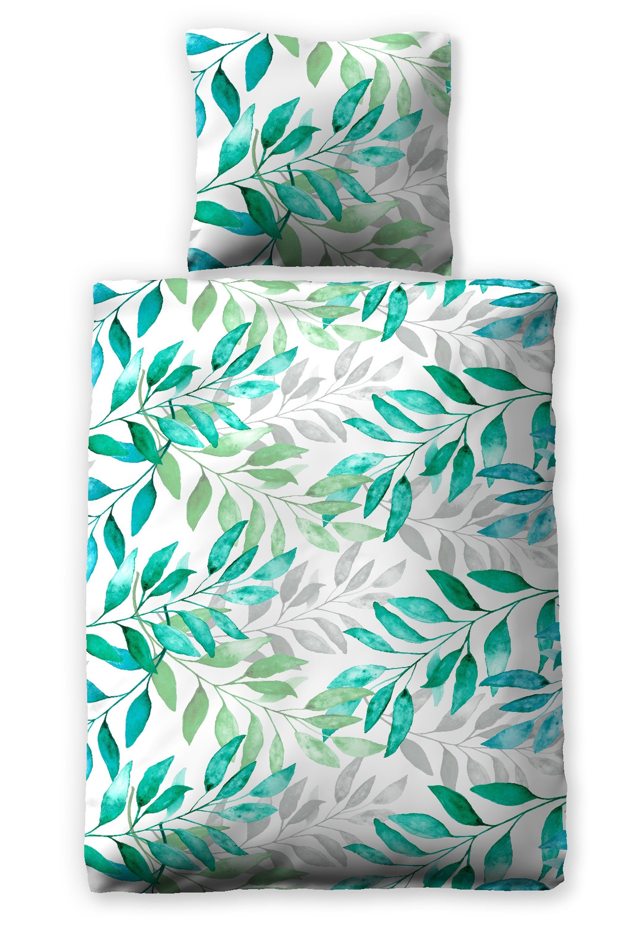 jilda-tex Bettwäsche Botanic Green, Seersucker, 2 teilig, mit tollem Muster günstig online kaufen