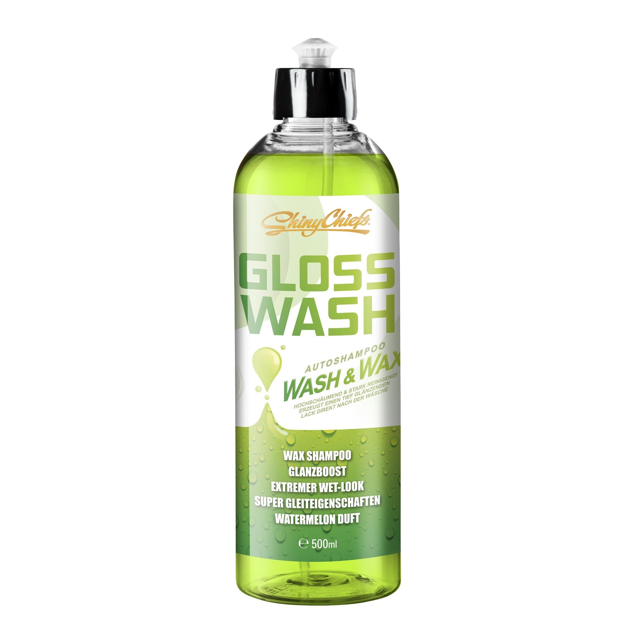 ShinyChiefs GLOSSWASH WASSERMELONE - WASH & WAX 500ml Glanzverstärker Autoshampoo (1-St)