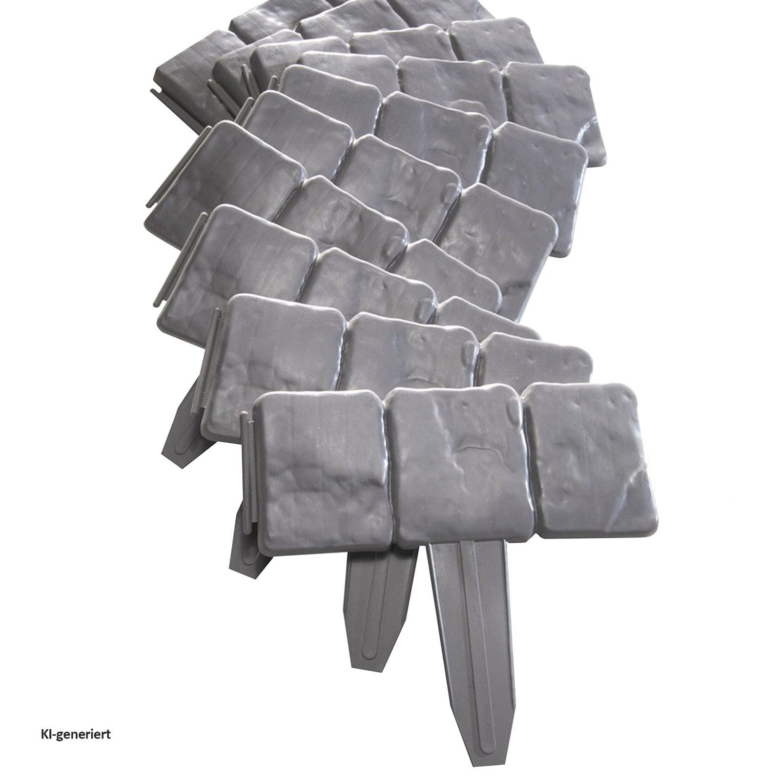 HTI-Living Beetumrandung Rasenkante 1000 cm mit Solarlichterkette, LxH: 25x23 cm, Set, 40 Module inkl. Solarlichterkette, Beetbegrenzung Beeteinfassung Beetumrandung
