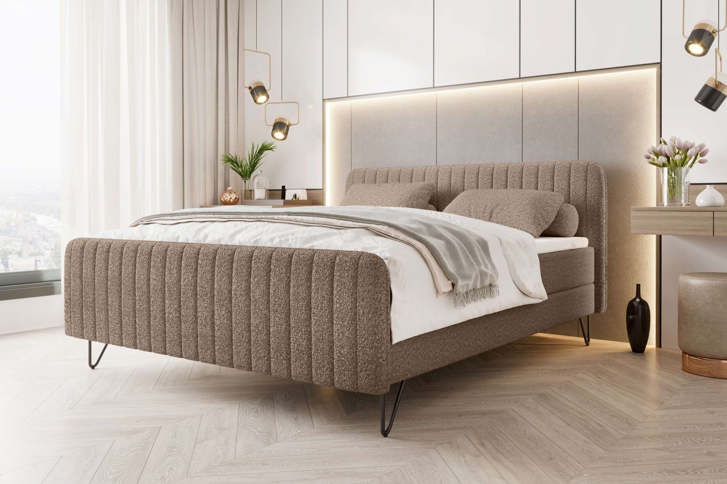 99rooms Boxspringbett Lucio (Schlafzimmerbett, Bett), 140/160/180x200 günstig online kaufen