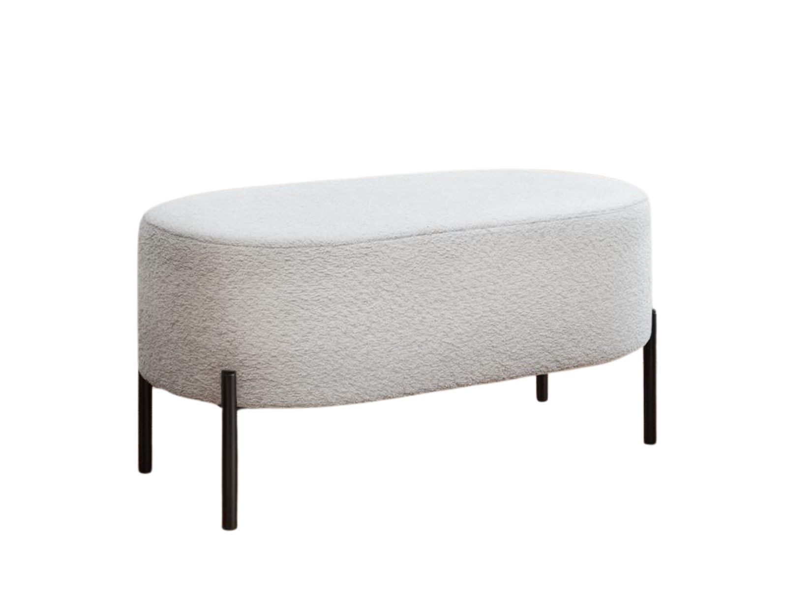 Compleo Sitzbank gepolstert, BELLO mit Bouclé-Stoff und Stauraum