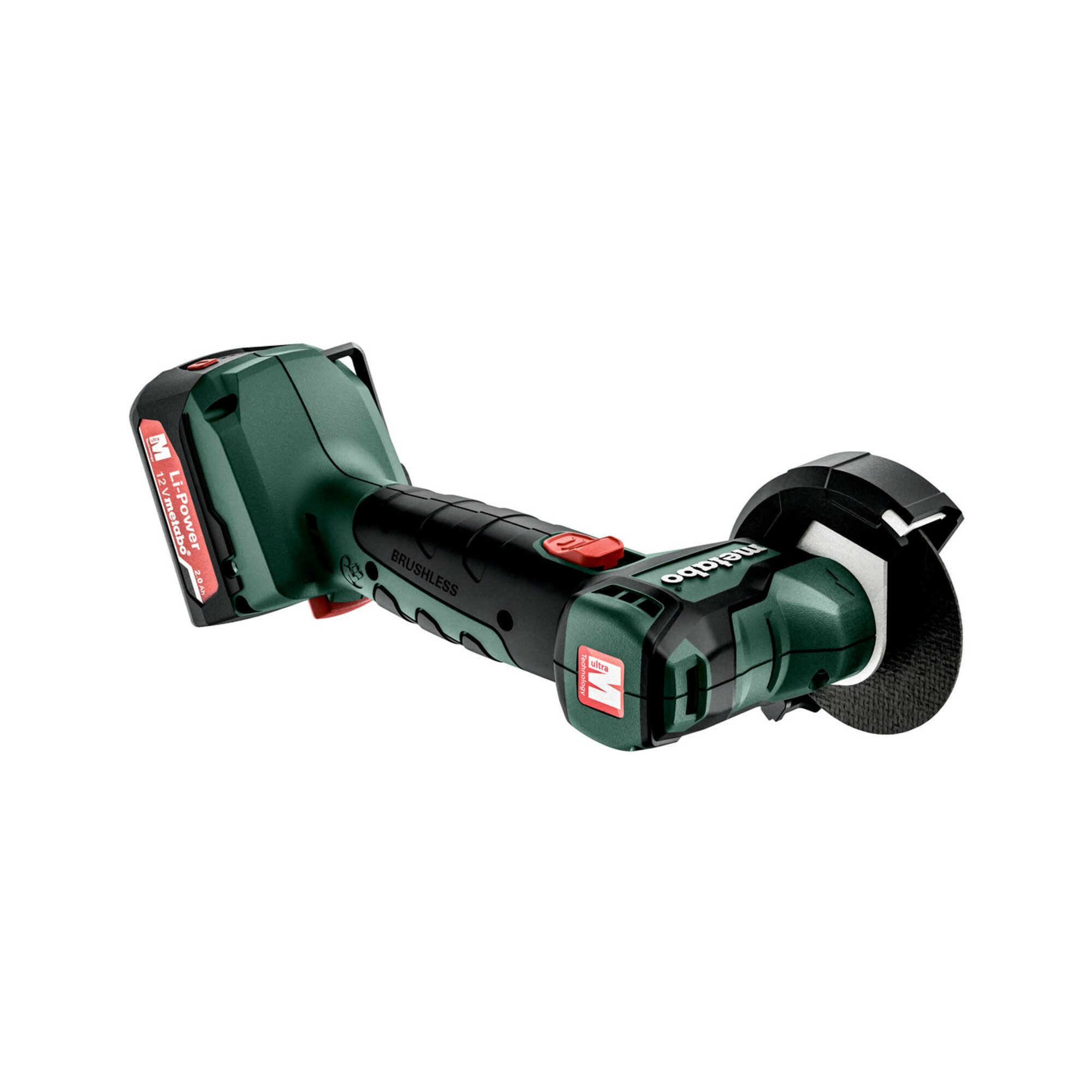 metabo Akku-Winkelschleifer Metabo Akku-Winkelschleifer PowerMaxx CC 12 BL metaBOX 145; 12V 2x2Ah