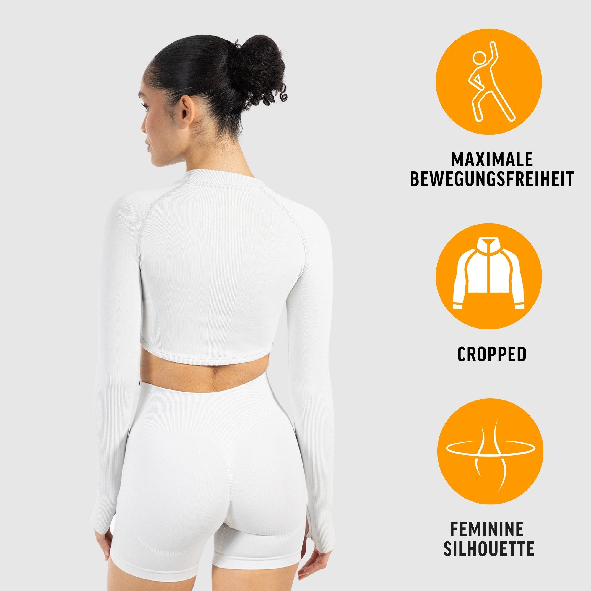 Smilodox Outdoorjacke Harly, Seamless Cropped Trainingsjacke, Reißverschlus günstig online kaufen