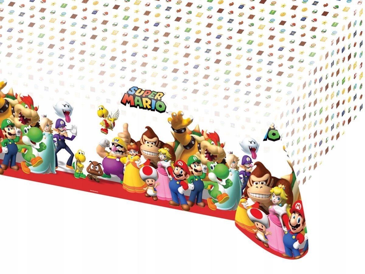 Festivalartikel Tischdecke SUPER MARIO Geburtstagsfeier Folien-Tischdecke 120x180cm