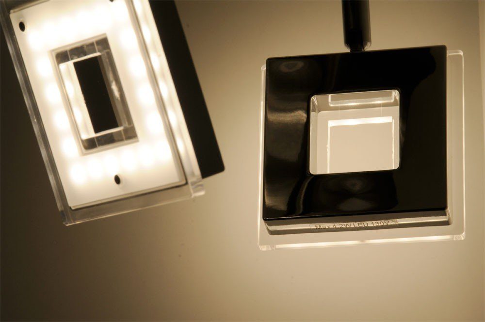 Watt Warmweiß, verbaut, etc-shop fest LED LED 4,2 Beleuchtung Wandleuchte LED-Leuchtmittel KERSTIN Wandleuchte, Strahler Wandstrahler