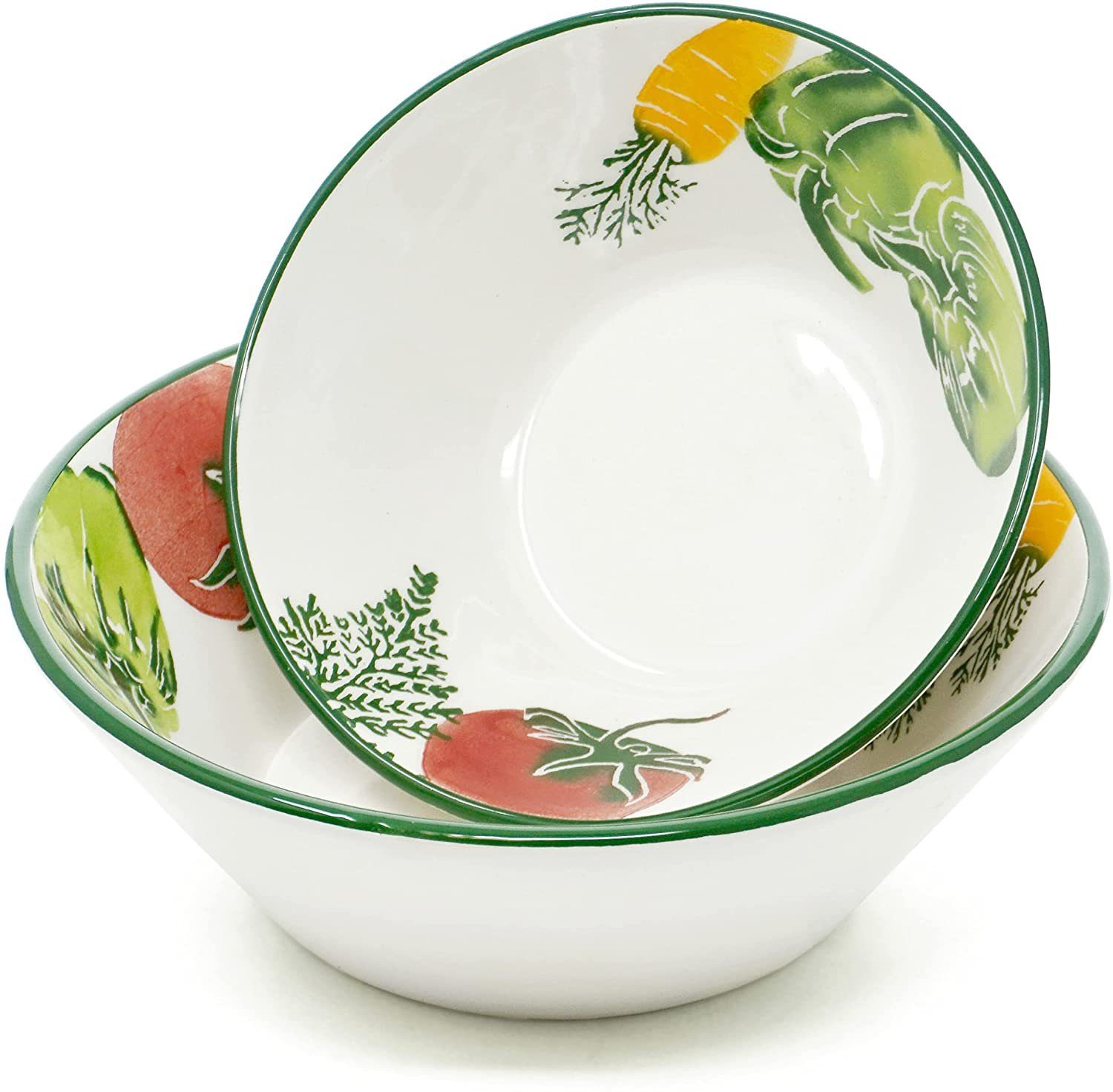 Keramik, (Set, Ø 1x cm, 18,5 Suppenschüssel 23,5 1x Gemüse, 2-tlg), Servierschüssel Ø Salatschale cm Lashuma