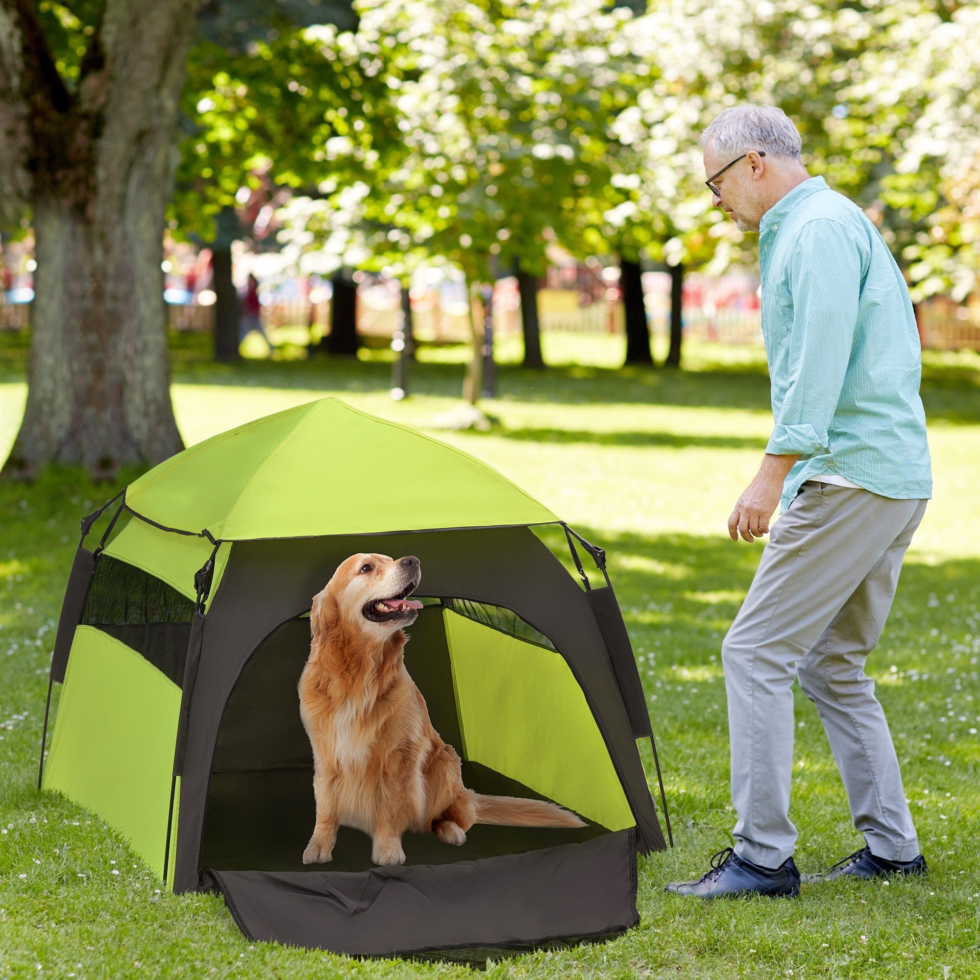 PawHut Hundehütte Haustierzelt, Hundezelt, Katzenhaus im Freien, für Garten günstig online kaufen