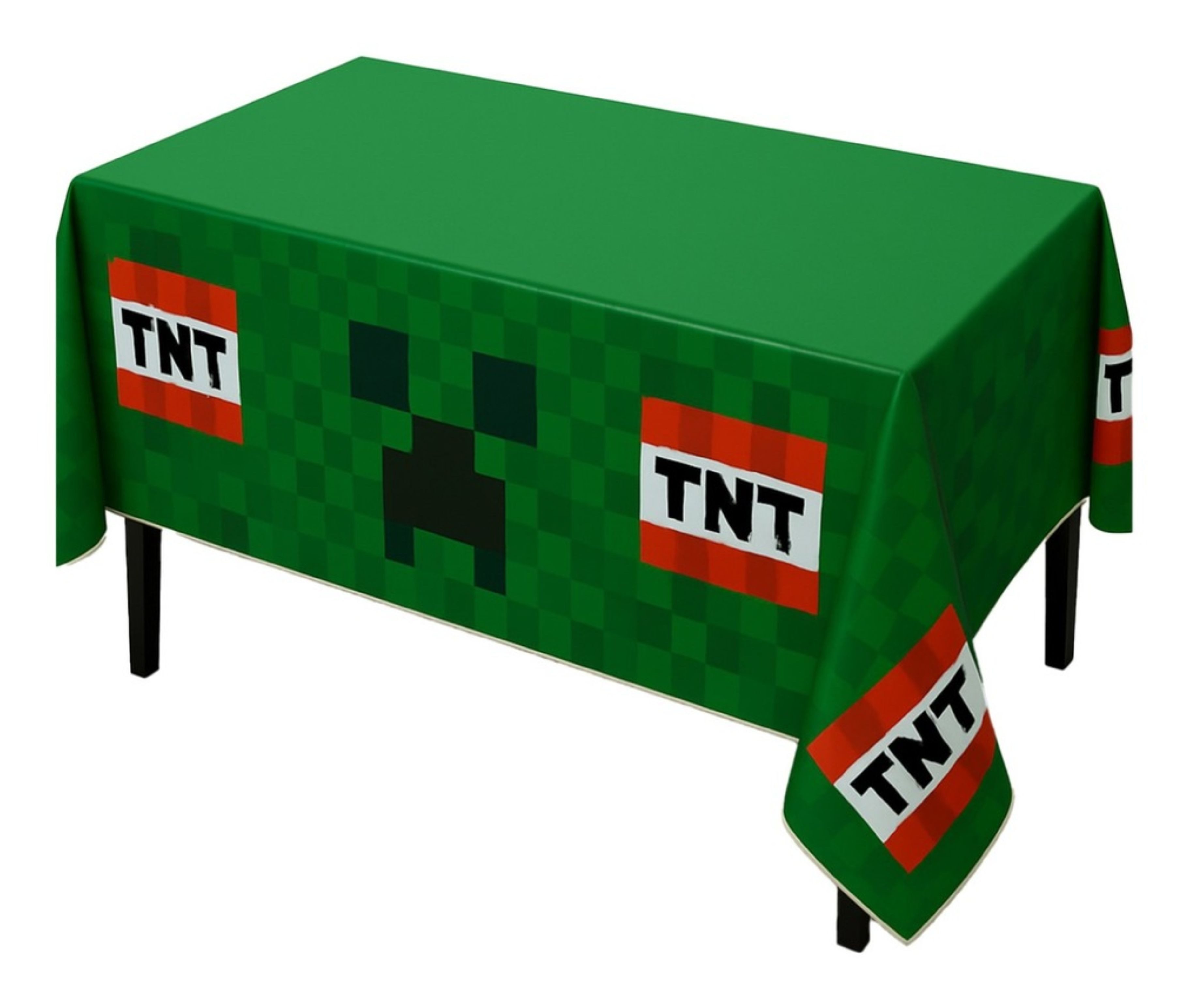 Minecraft Tischdecke Pixel Party Tischdecke TNT 120x180 cm – Minecraft Deko Geburtstag (1-tlg)
