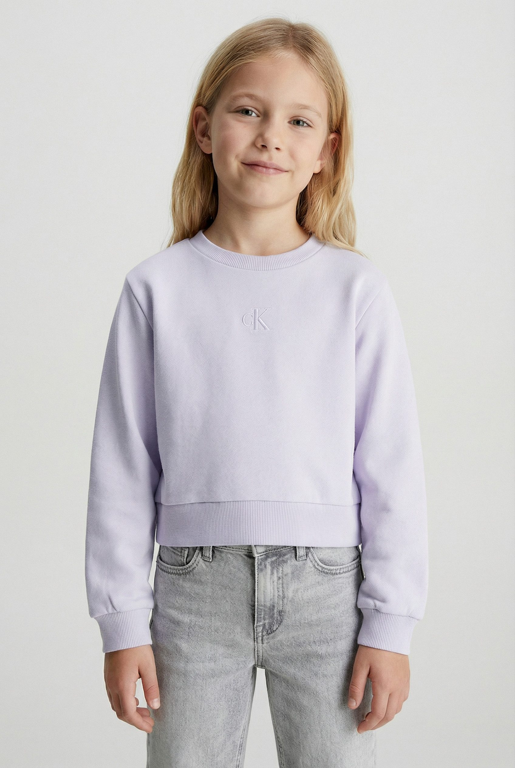Calvin Klein Jeans Sweatshirt CREWNECK SWEATSHIRT Regular fit für Kinder mit Rundhalsausschnitt